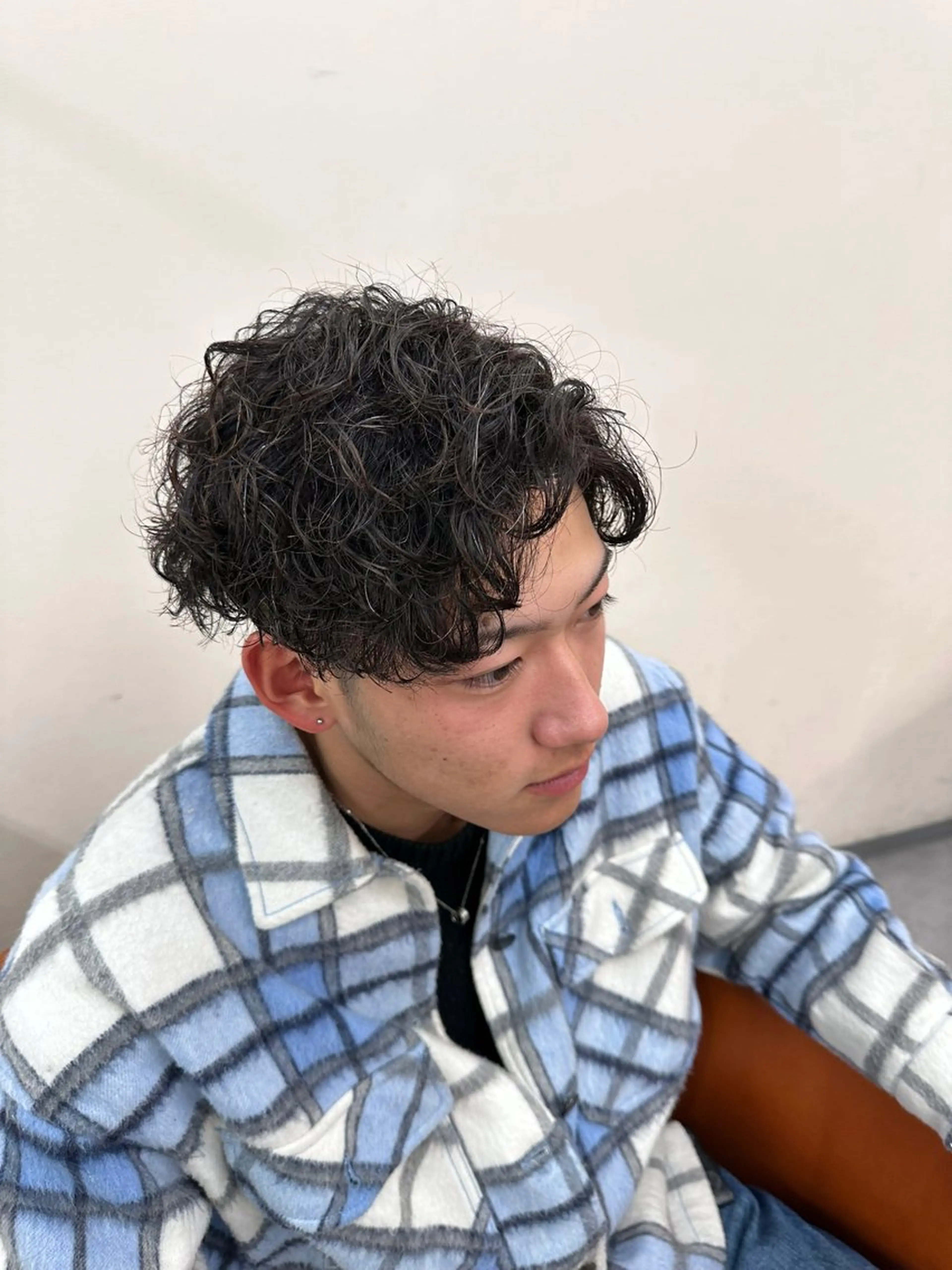 パーマ メンズ カット パーマ ニュアンス/シャドウ /韓国系/梅田茶屋町のヘアスタイル