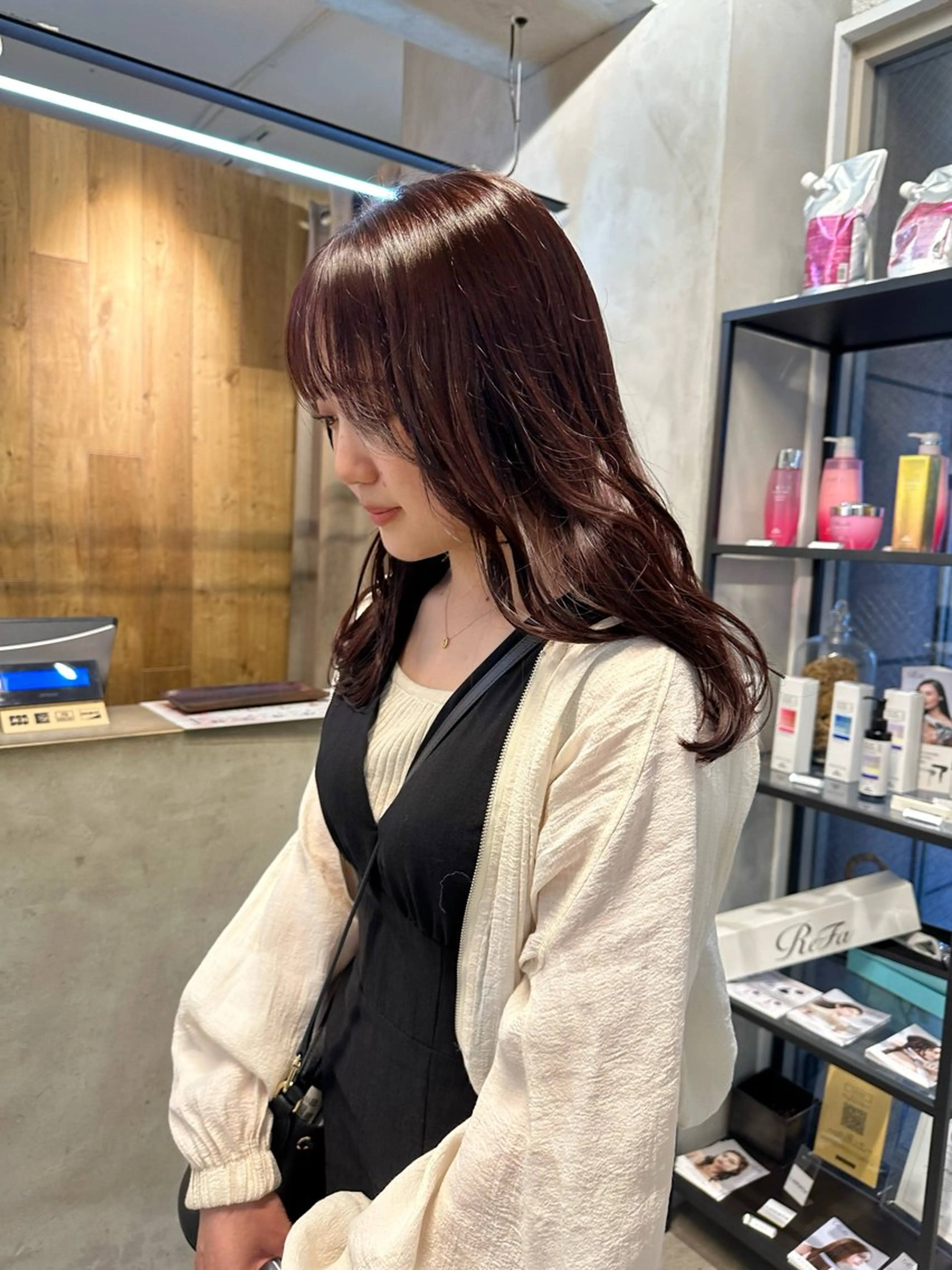 セミロング カラー ブリーチ ハイトーンカラー ブリーチなしカラー ボブ REINA☁️透明感 カラー/ぷつっと♡のヘアスタイル