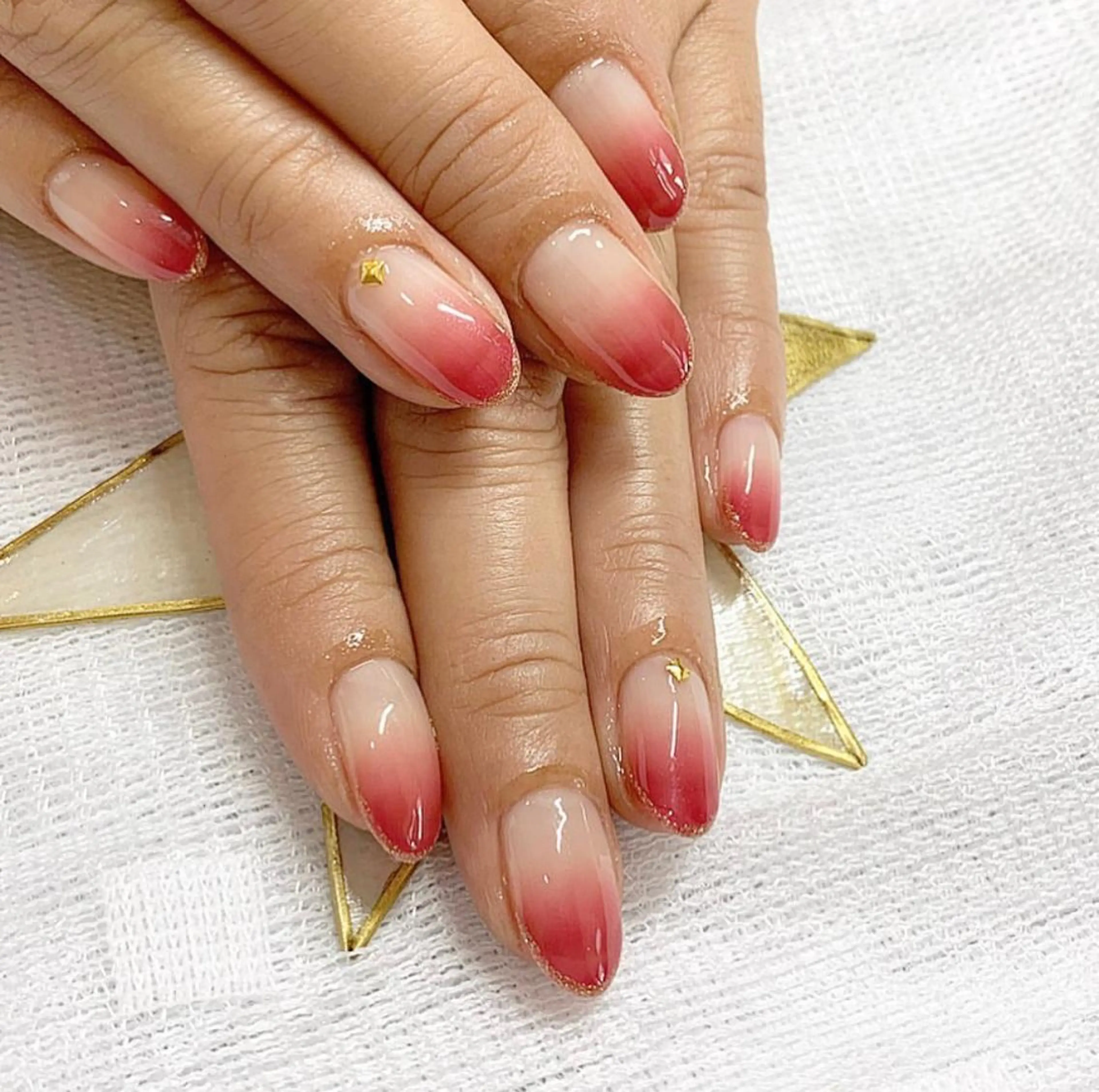 ネイル グラデーション ラメ(グリッター) rokunana 佐野のネイルデザイン