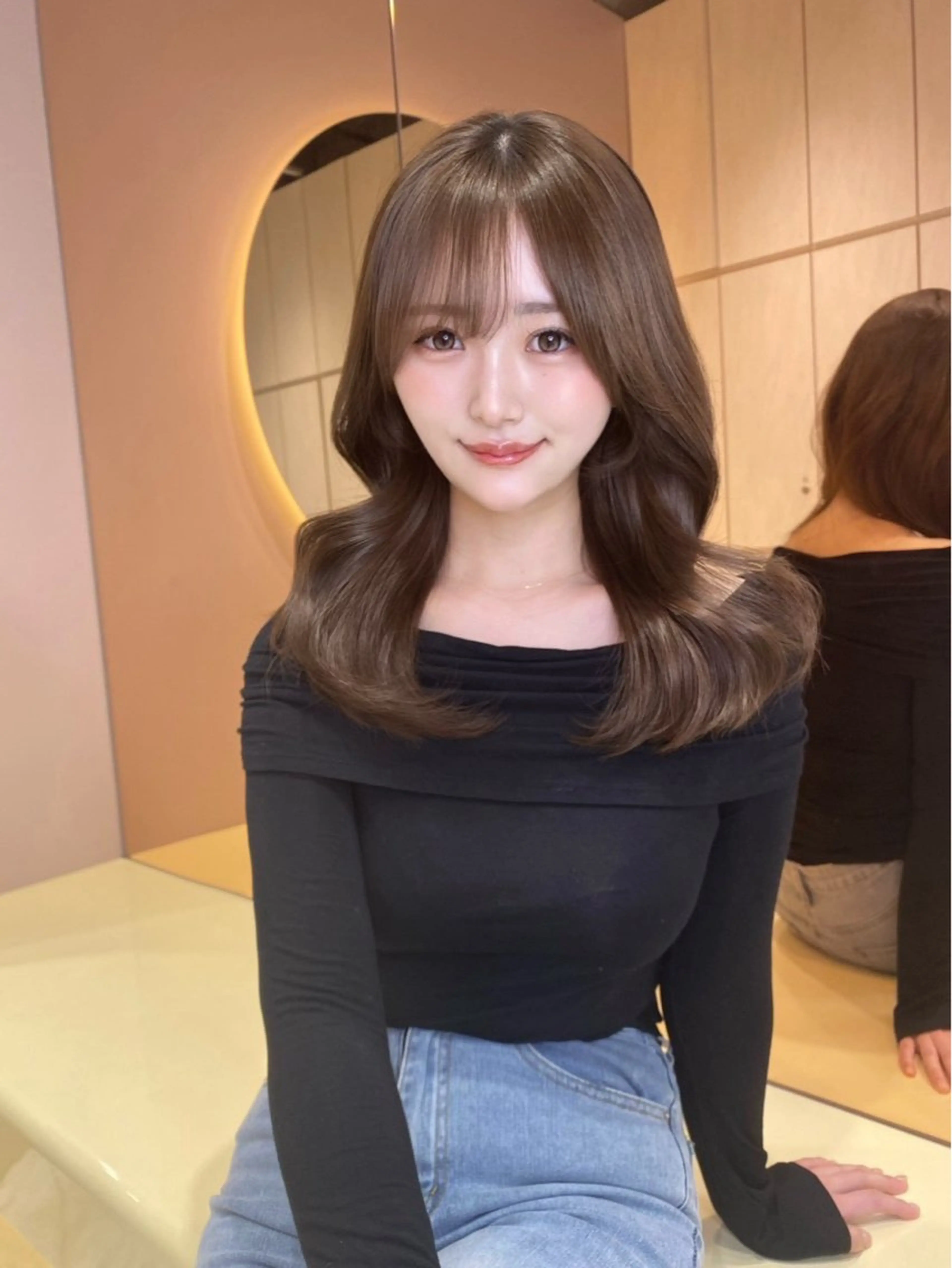 カラー ヘアカラー 透明感カラー🌱‬‪ 結衣のヘアスタイル