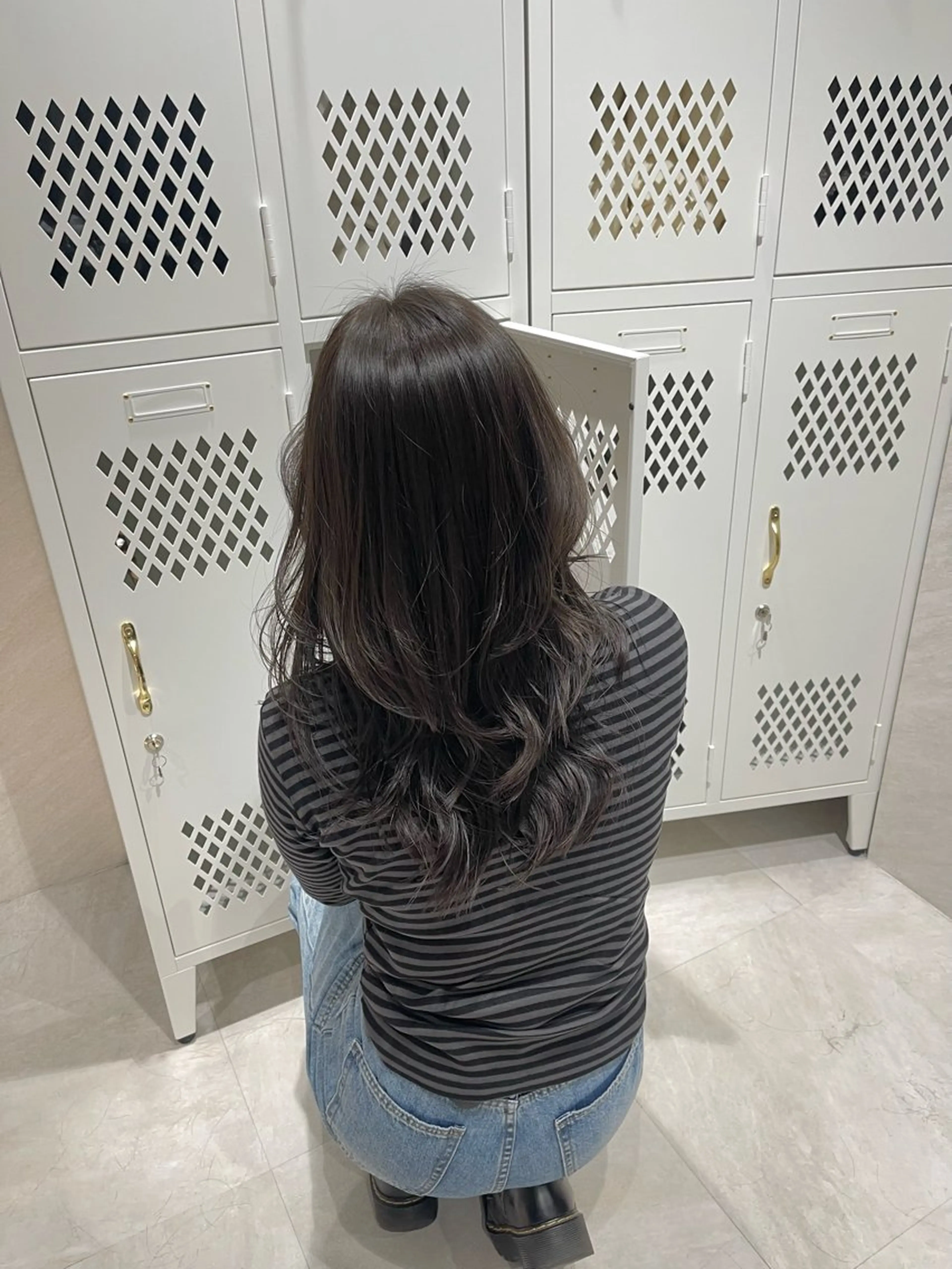 ロング カラー グレージュ レイヤーカット カット ヘアカラー トリートメント 🩵ボブ/レイヤー /髪質改善🩵のヘアスタイル