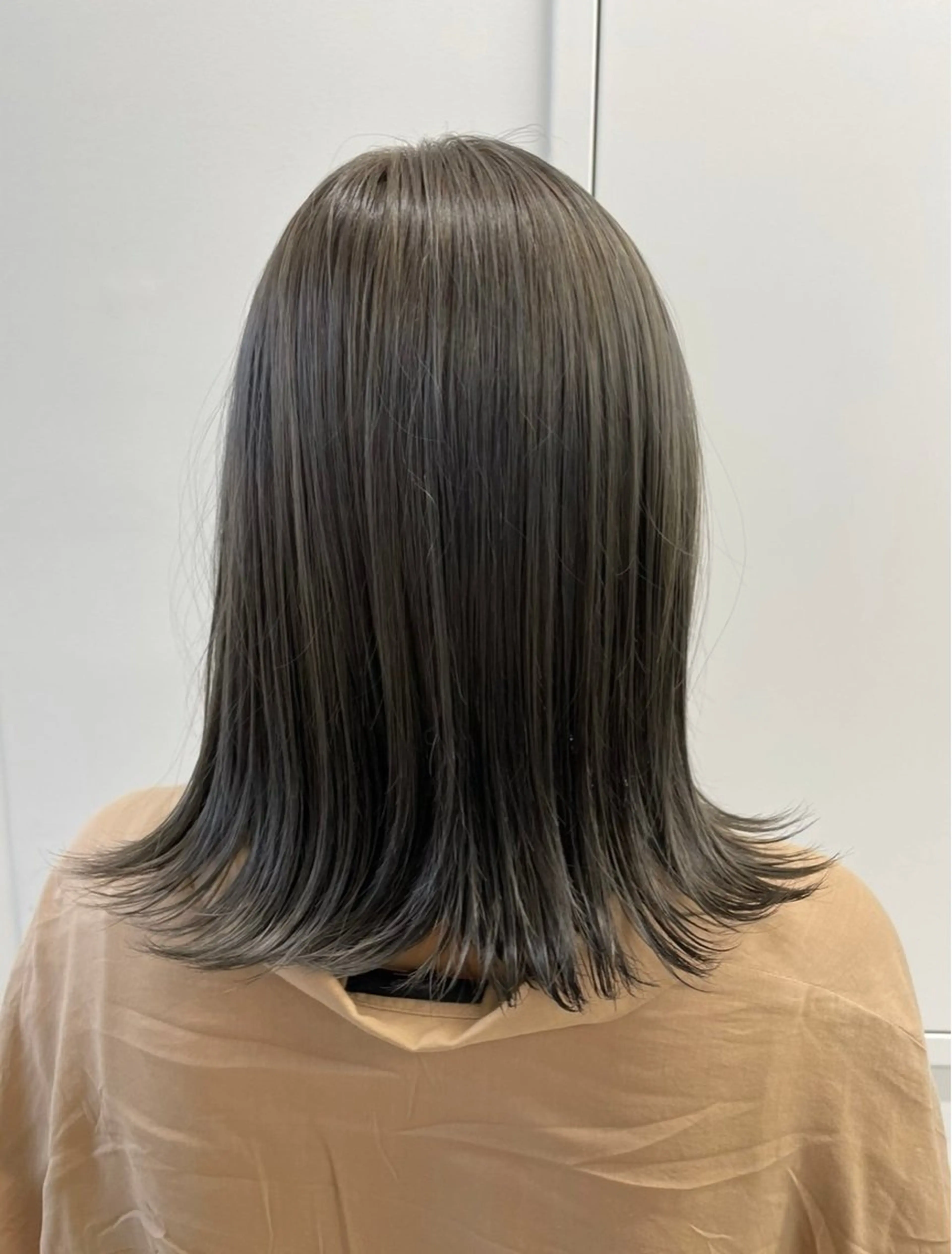 ミディアム カラー ✩.*Aise⟡.· 艶カラー🐈‍⬛🩶のヘアスタイル