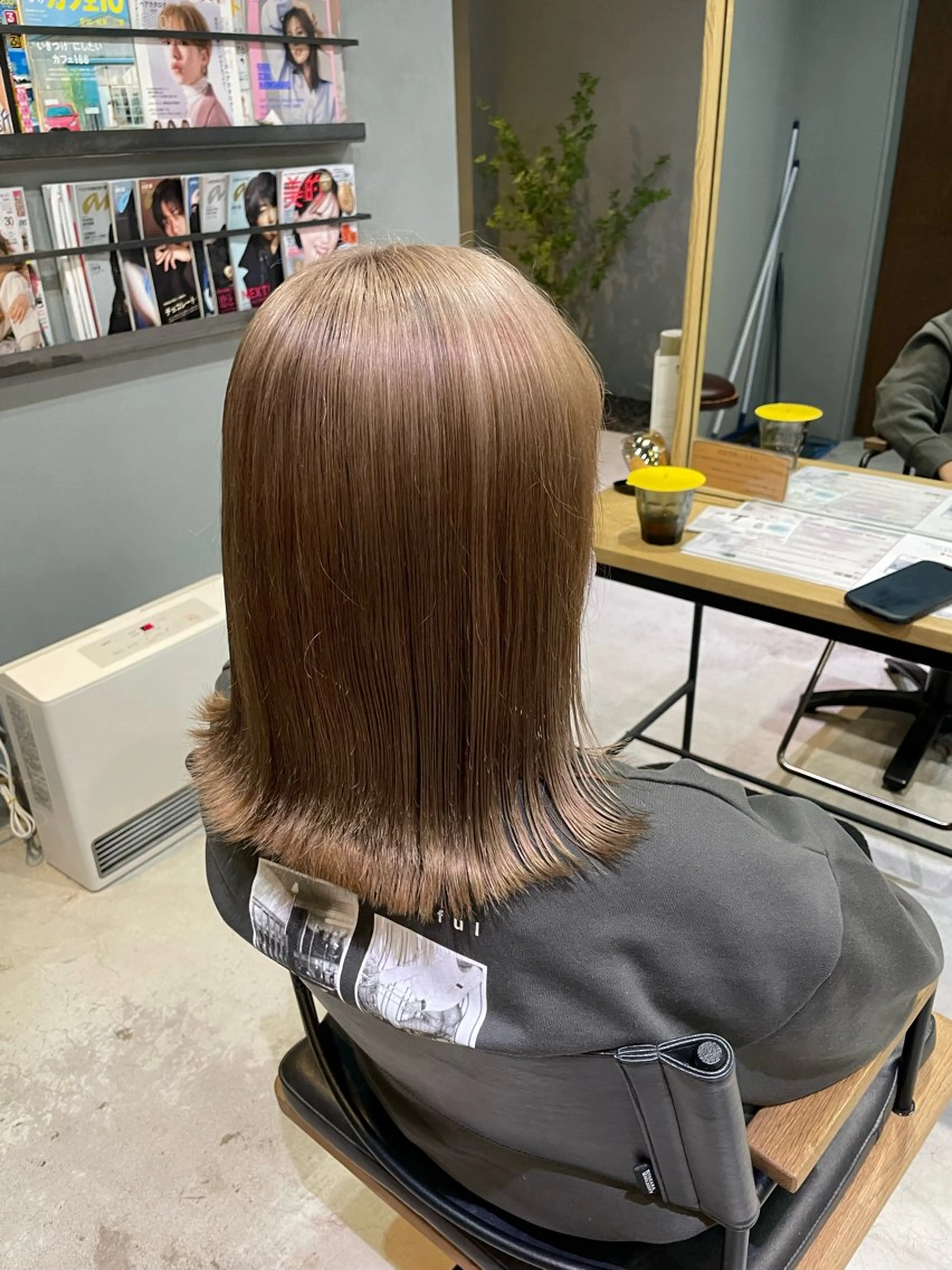 ミディアム カラー ベージュカラー 透明感/艶髪カラー/ 韓国/rinaのヘアスタイル