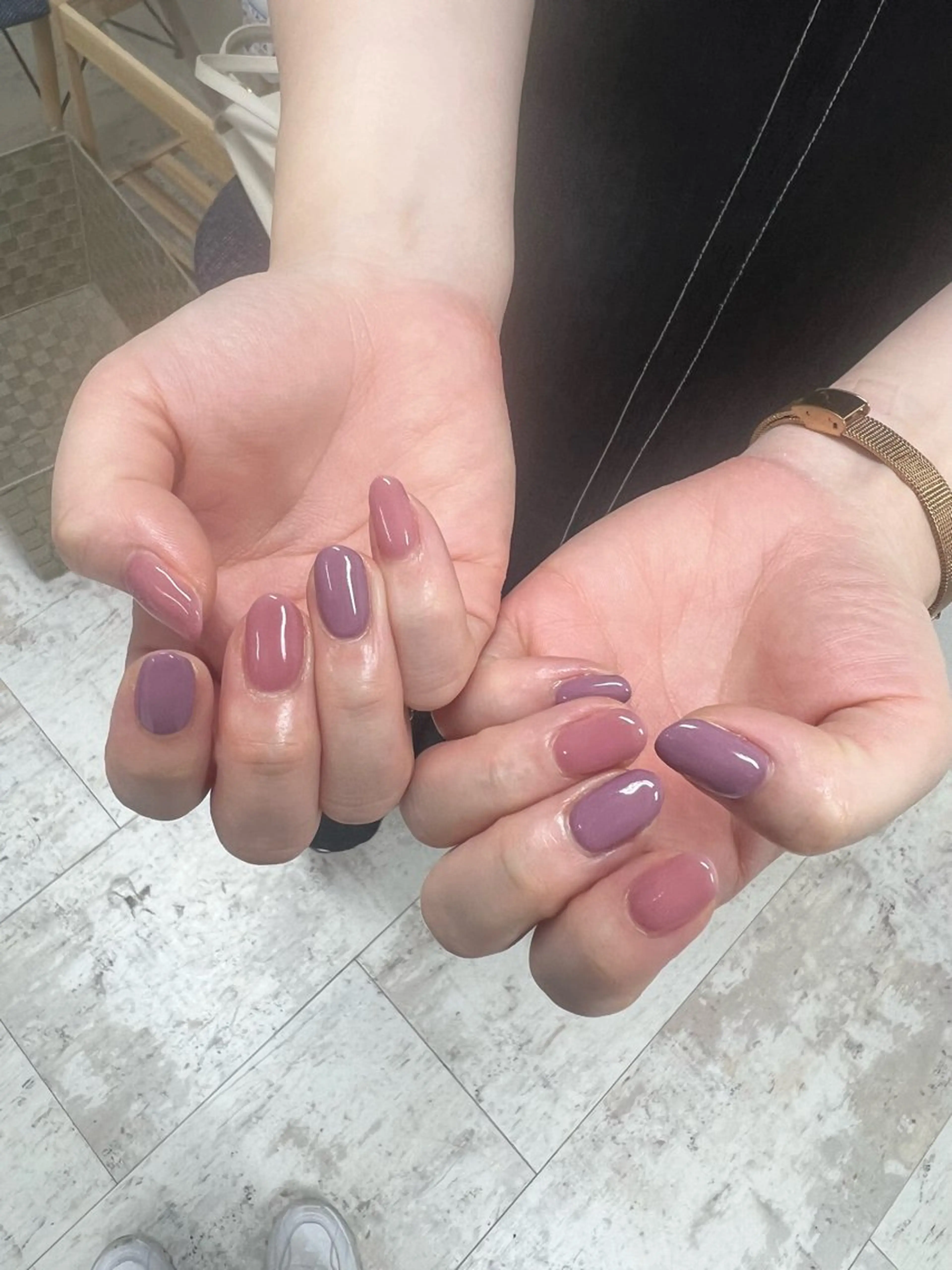 ネイル ワンカラーネイル 吉田 里菜のネイルデザイン