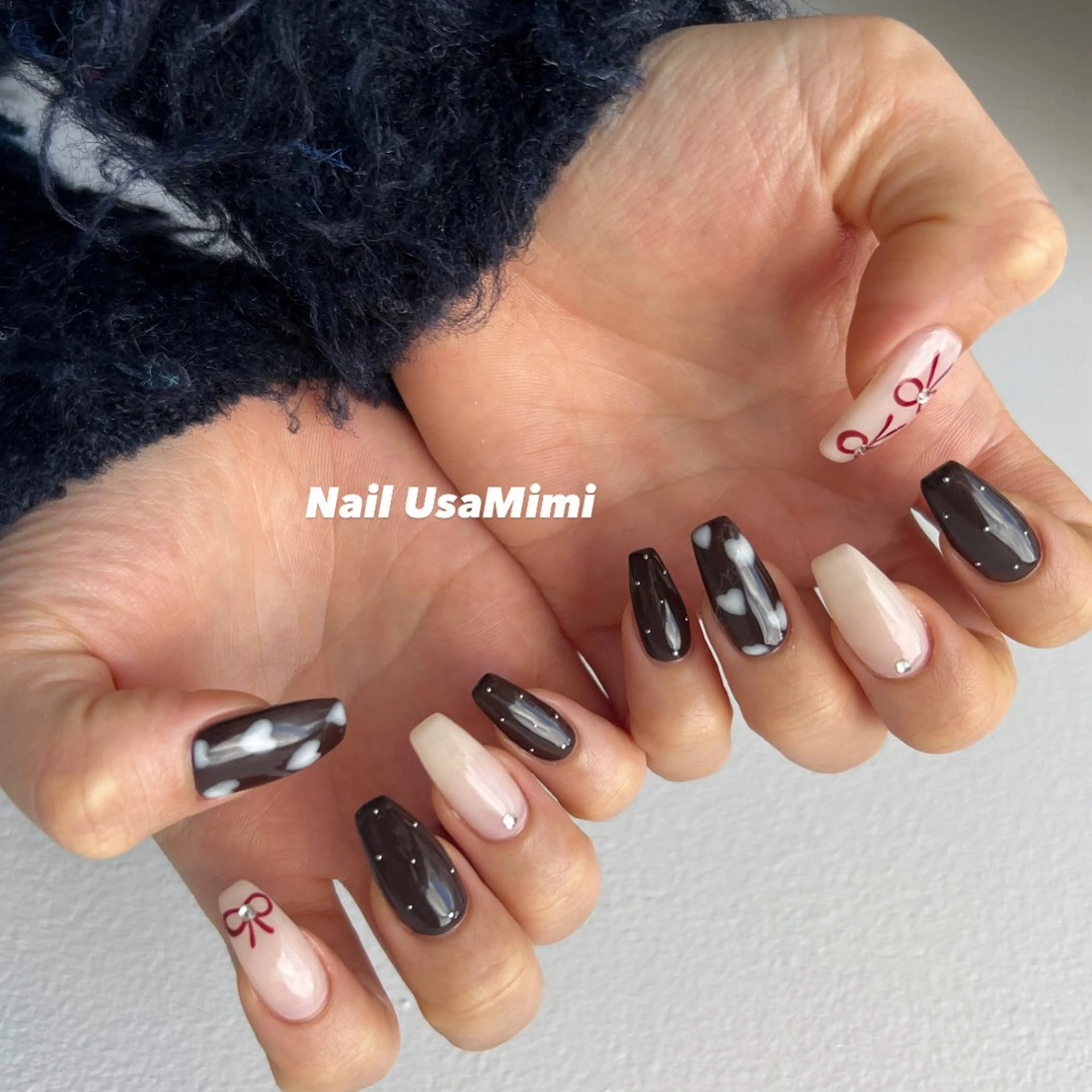 ネイル ジェルネイル マグネットネイル 持ち込み ワンカラーネイル パラジェル 本町NailUsa Mimi RIKOのネイルデザイン