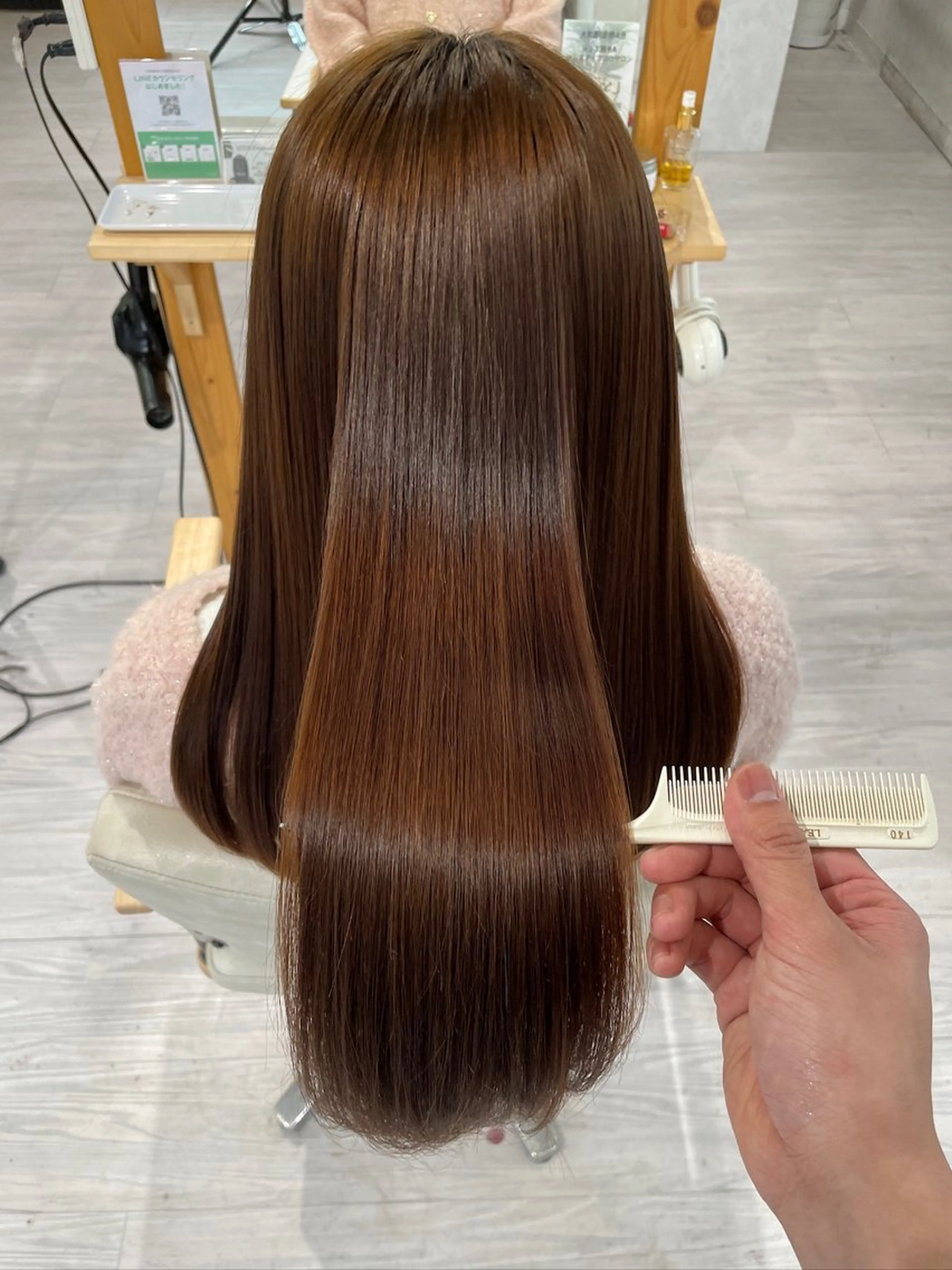 【🫧圧倒的サラ艶髪🫧】ワンカラー+髪質改善トリートメントの写真