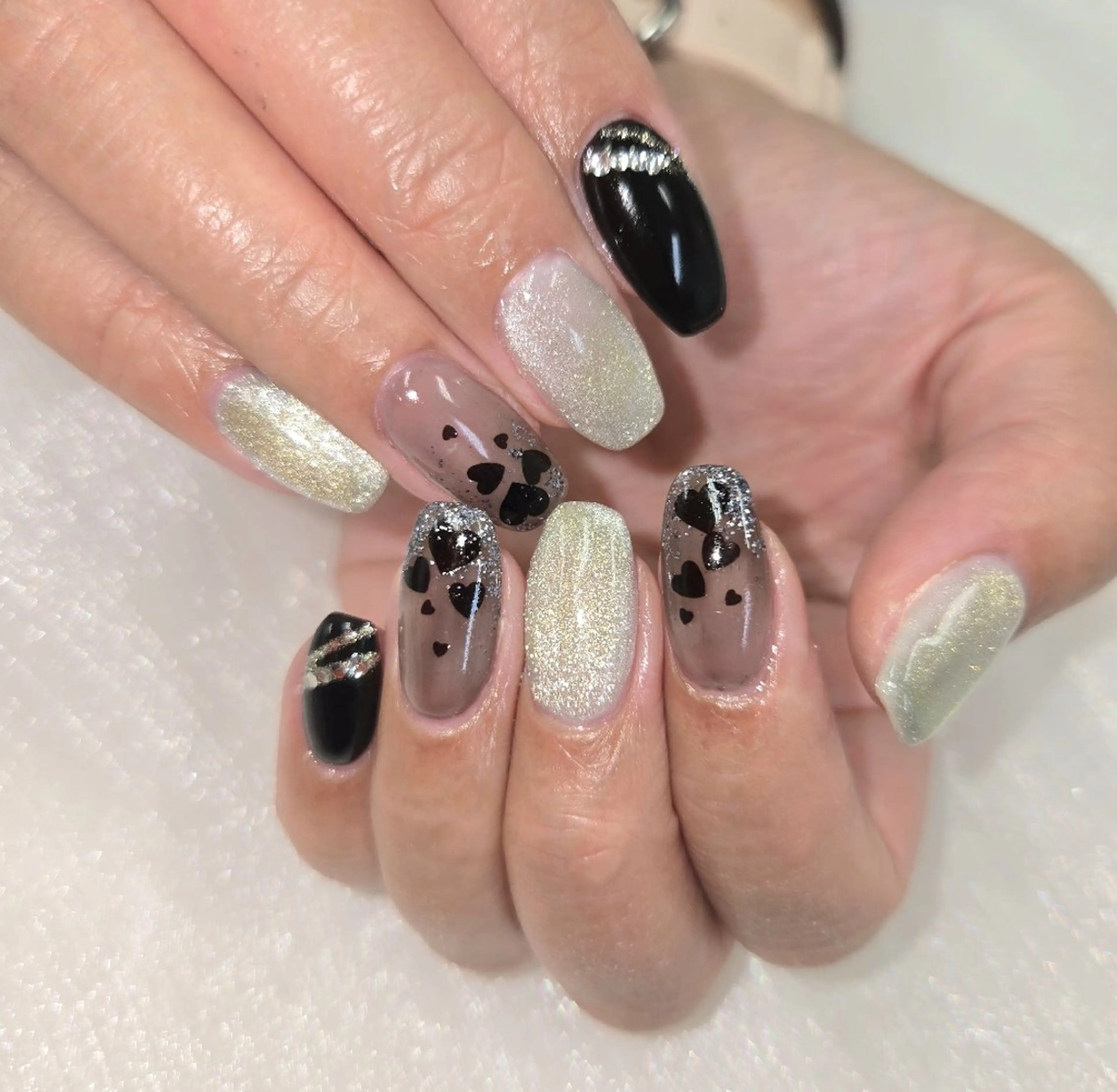 ネイル アートネイル オーロラネイル チークネイル ジェルネイル グラデーション ハンドネイル 河野ちえ (雑誌掲載サロン)のネイルデザイン