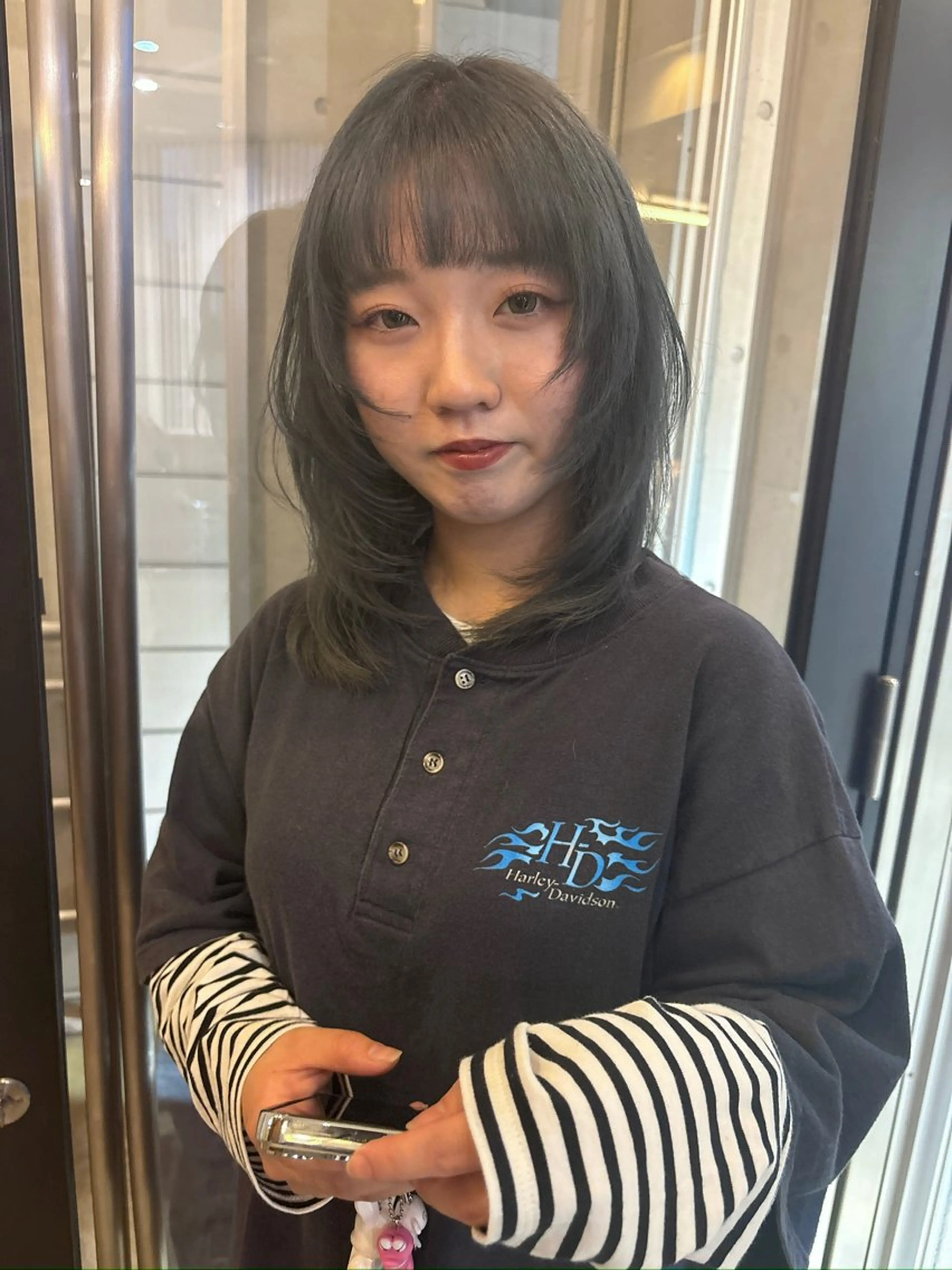 ミディアム カラー abe yuikaのヘアスタイル