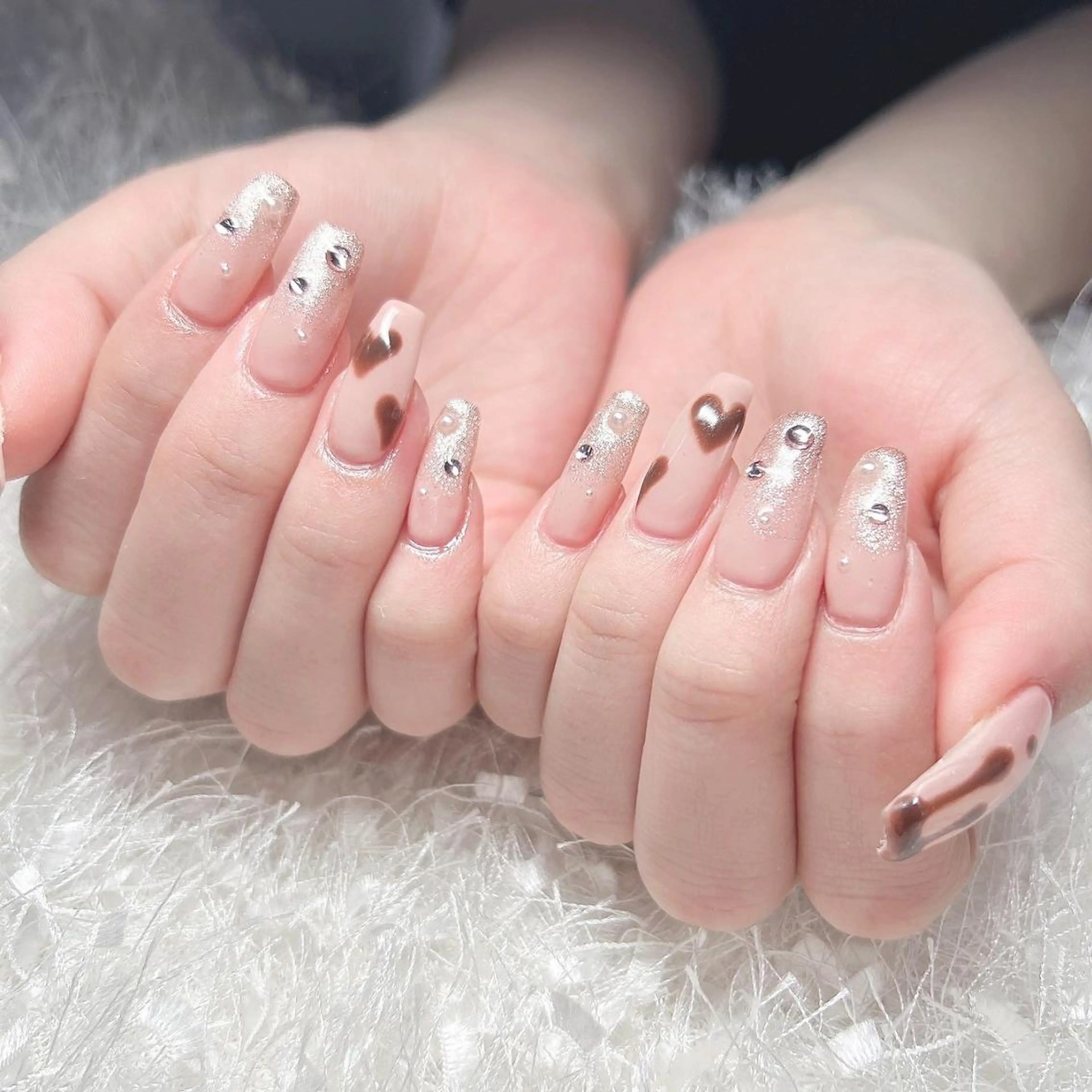 ネイル 長さ出し フレンチネイル ジェルネイル グラデーション 韓国ネイル ハンドネイル Nail&eye Belire 新宿のネイルデザイン