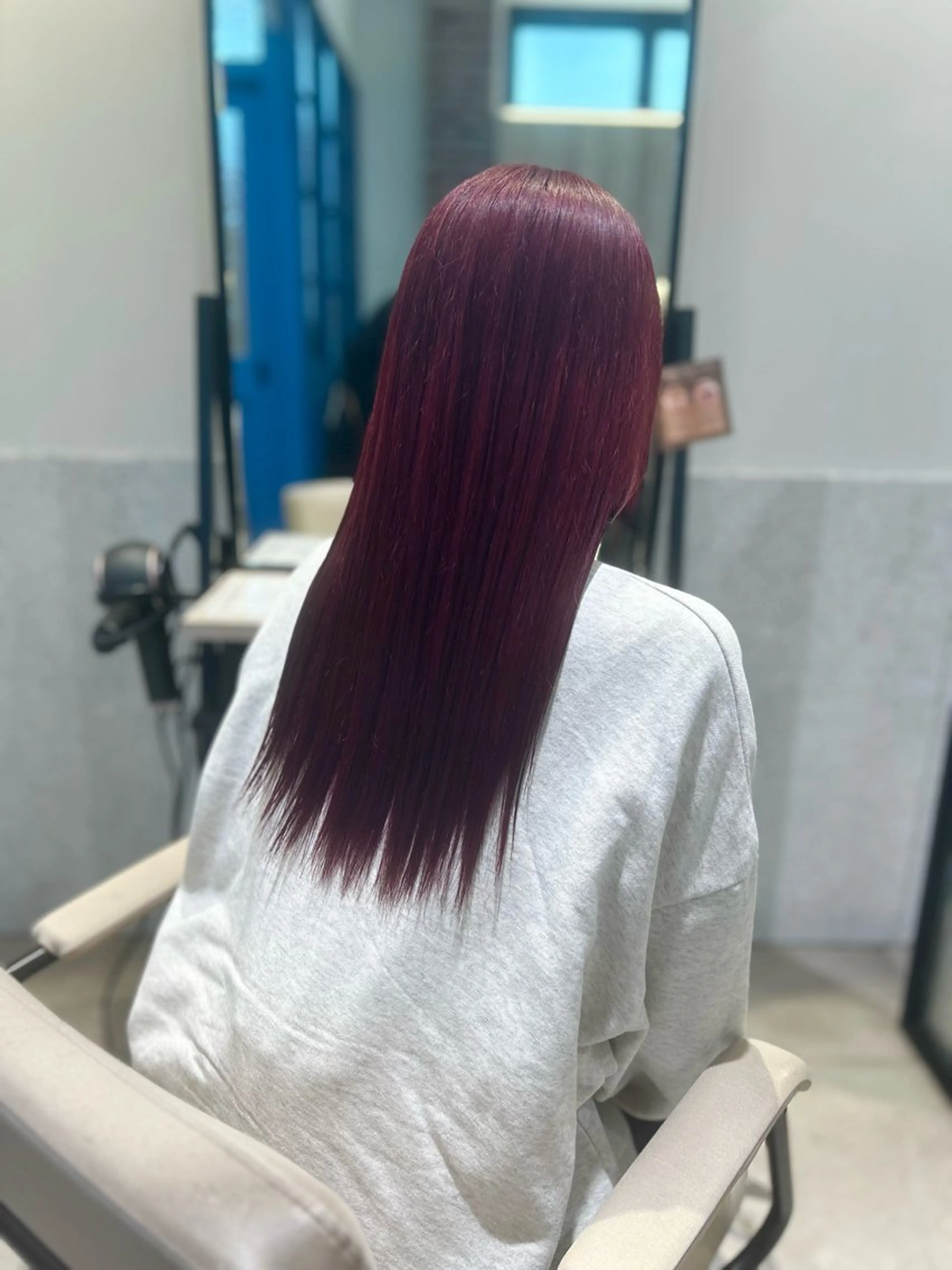 カラー レッドカラー QUATRO水戸🌷 小沢青空のヘアスタイル