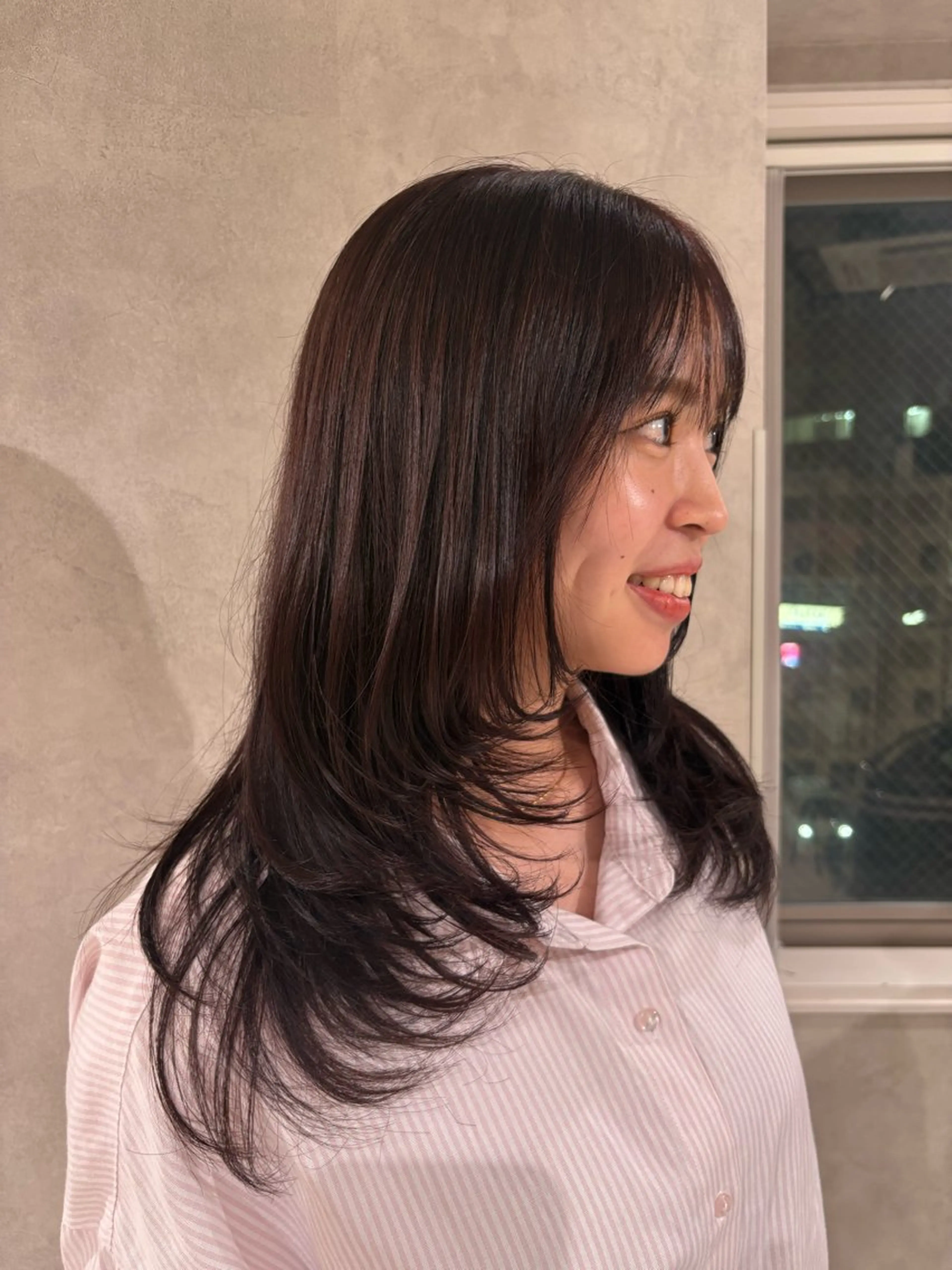 ロング ヘアカラー 透明感カラー/海外風 レイヤー/mao🗽のヘアスタイル