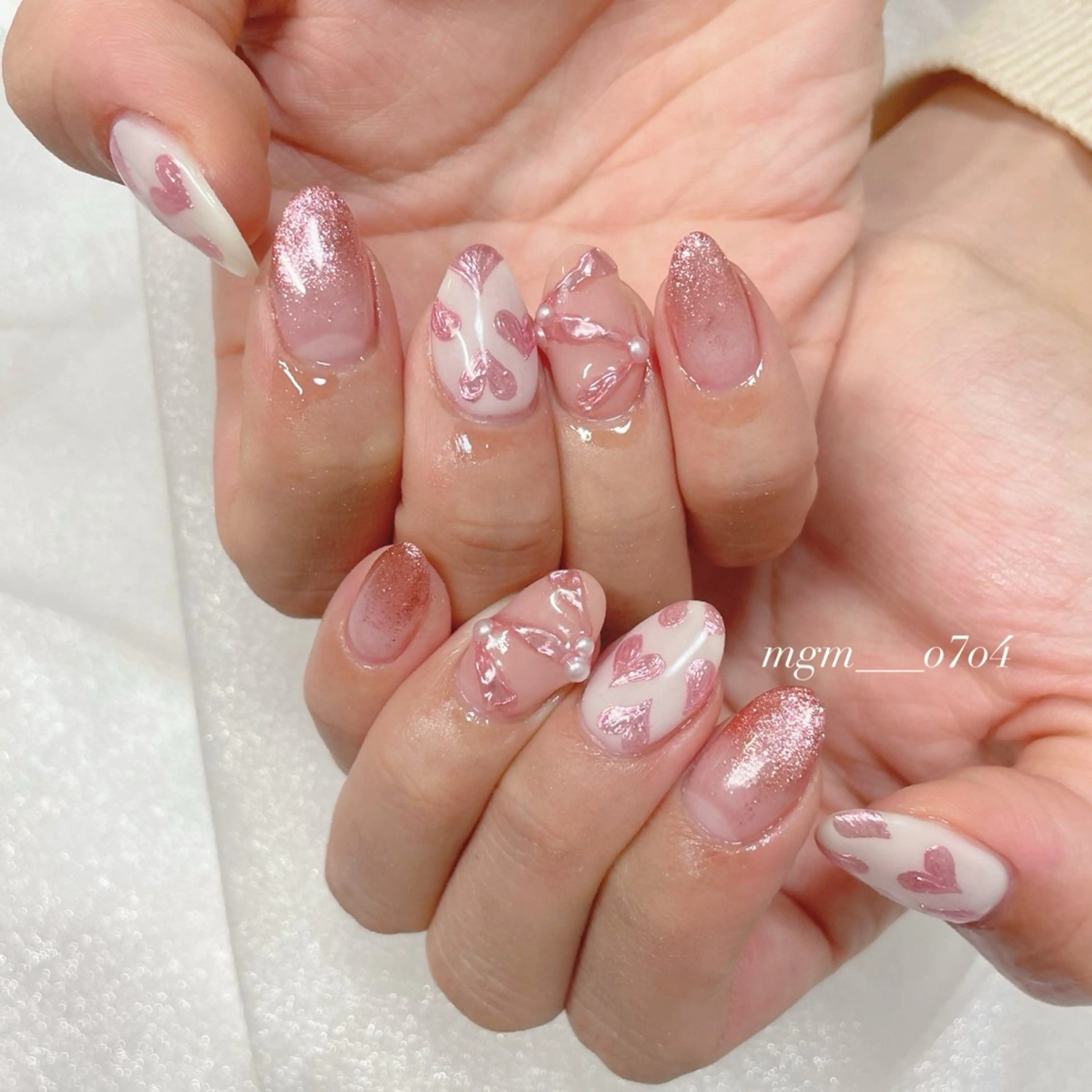 ネイル ハンドネイル ハンドケア MoON...❤︎ MeGuのネイルデザイン