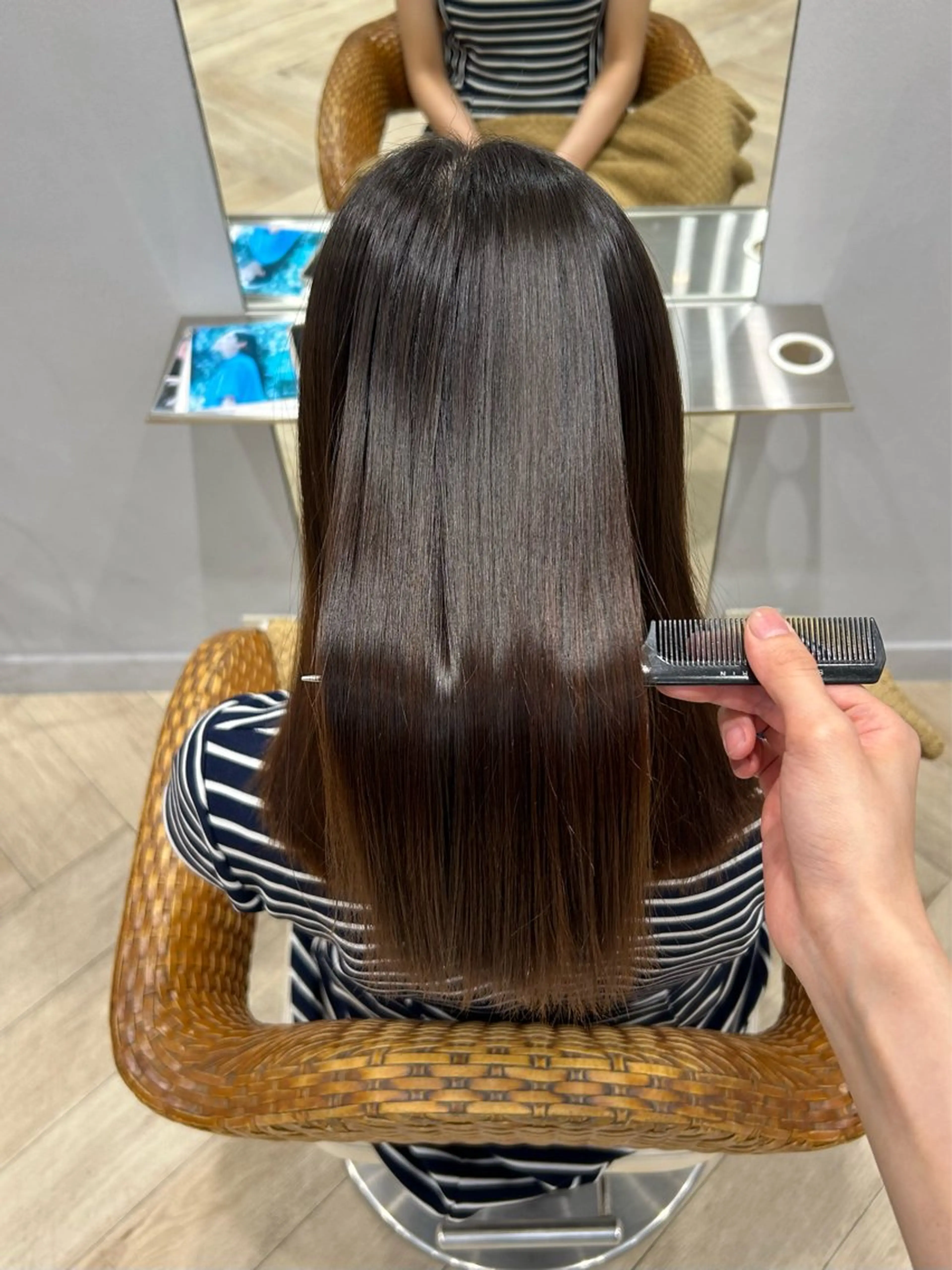 ロング 縮毛矯正 トリートメント 柴田 千春のヘアスタイル