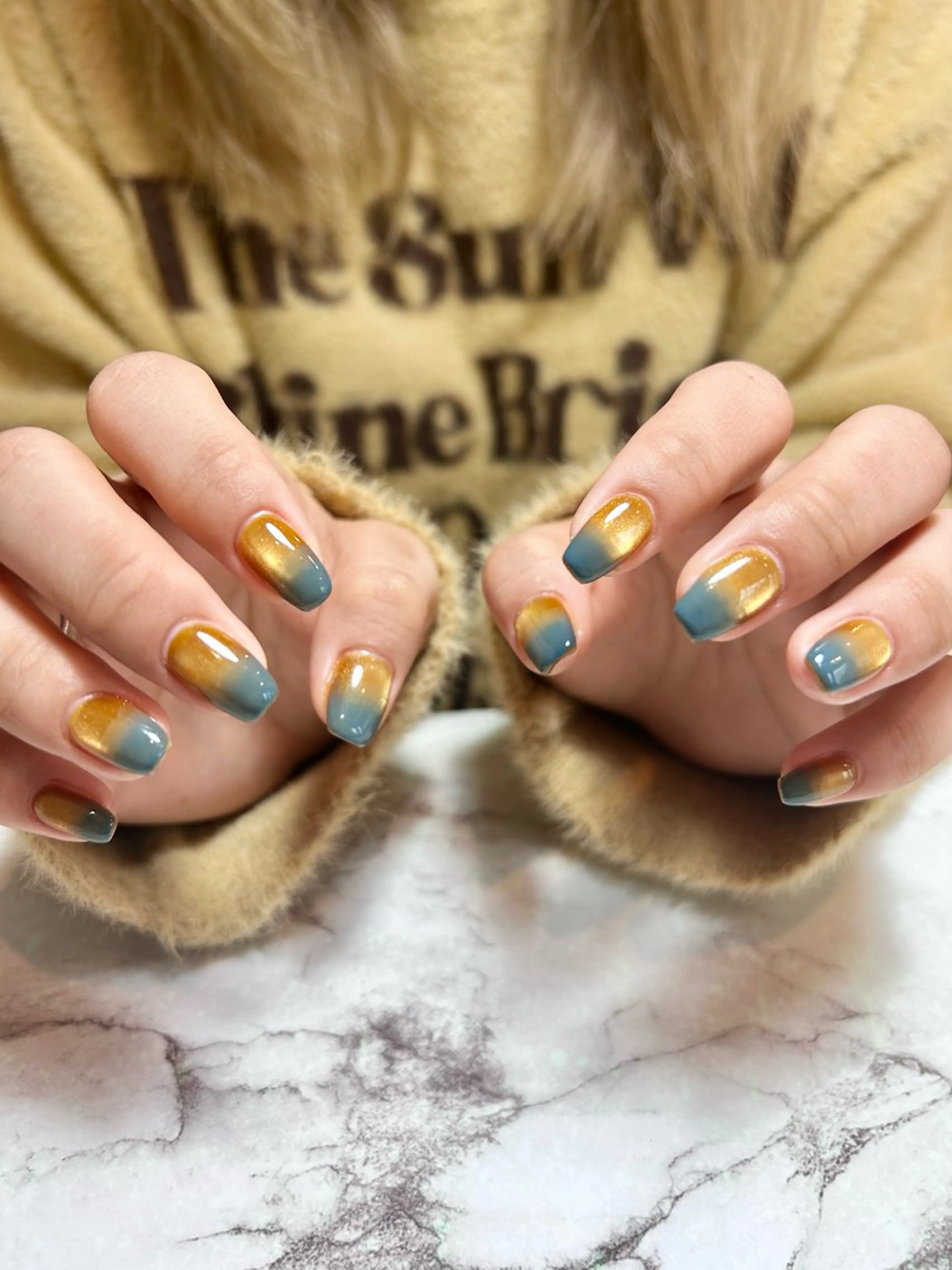 ネイル グラデーション マグネットネイル ハンドネイル TESORO nailのネイルデザイン