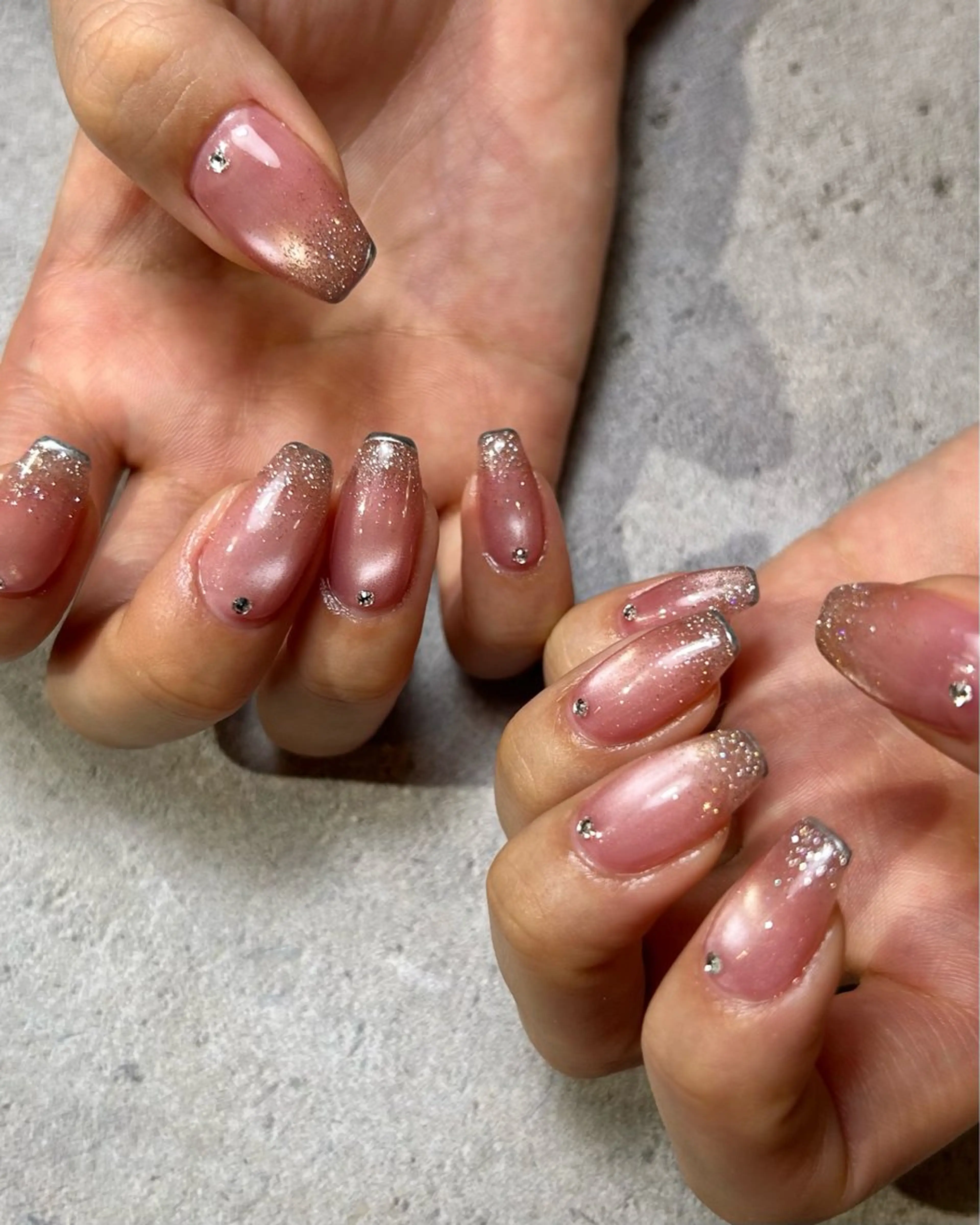 ネイル フラッシュネイル ラメ(グリッター) マグネットネイル 持ち込み ハンドネイル Reflection marikoのネイルデザイン