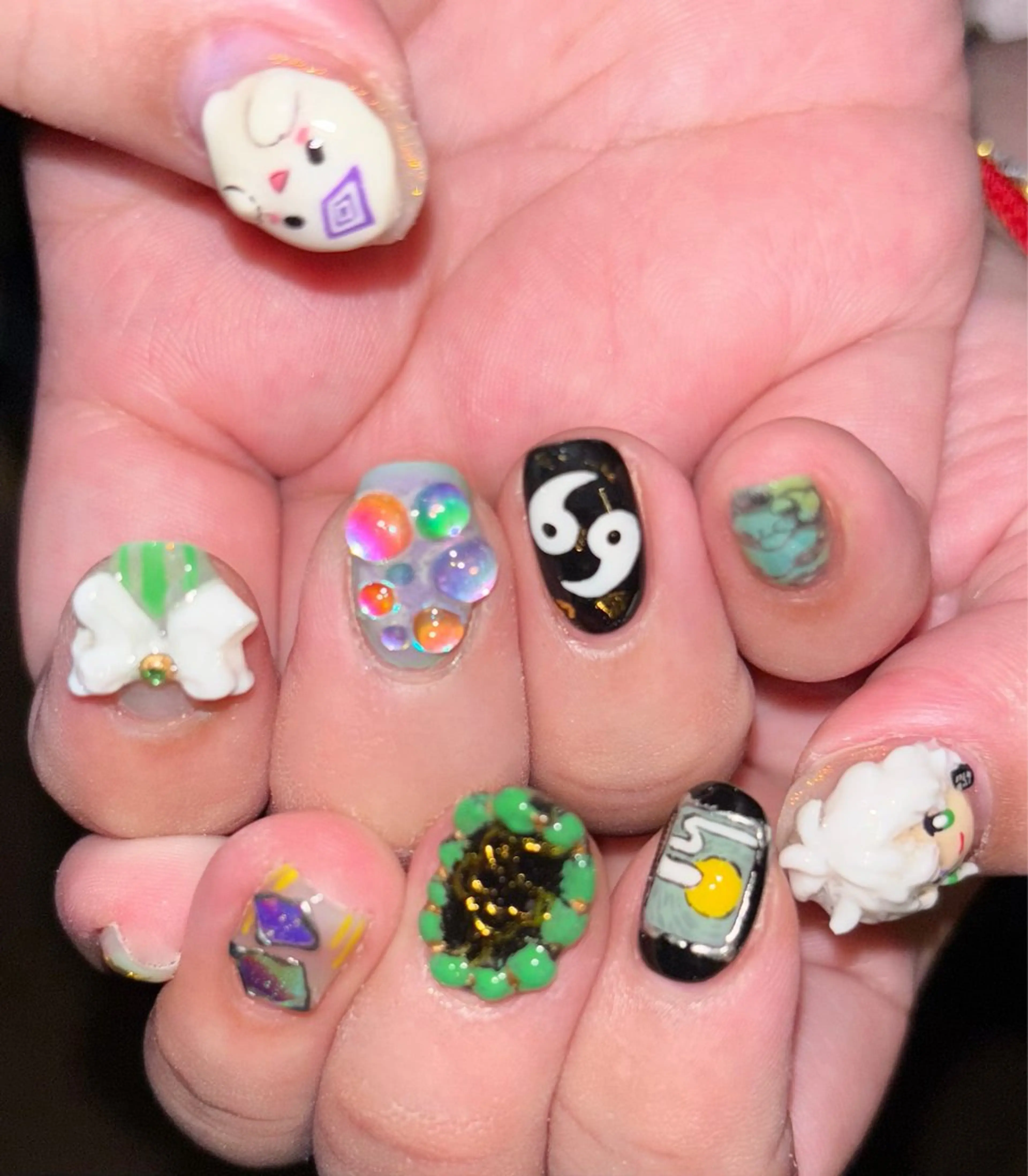 ネイル 銀河屋 の猫のネイルデザイン