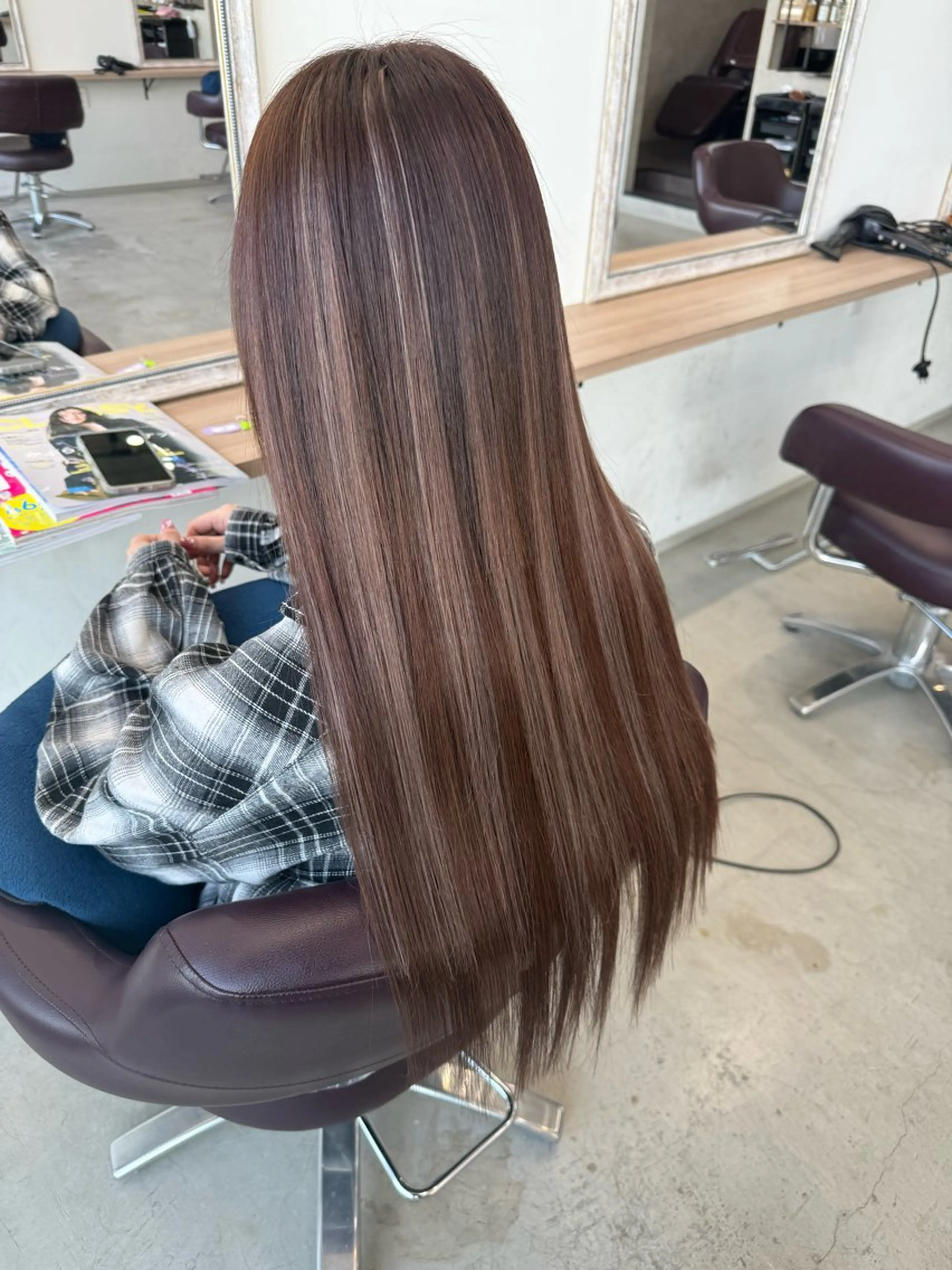 ロング シールエクステ ボブ エクステ ロング 志賀 美沙のヘアスタイル