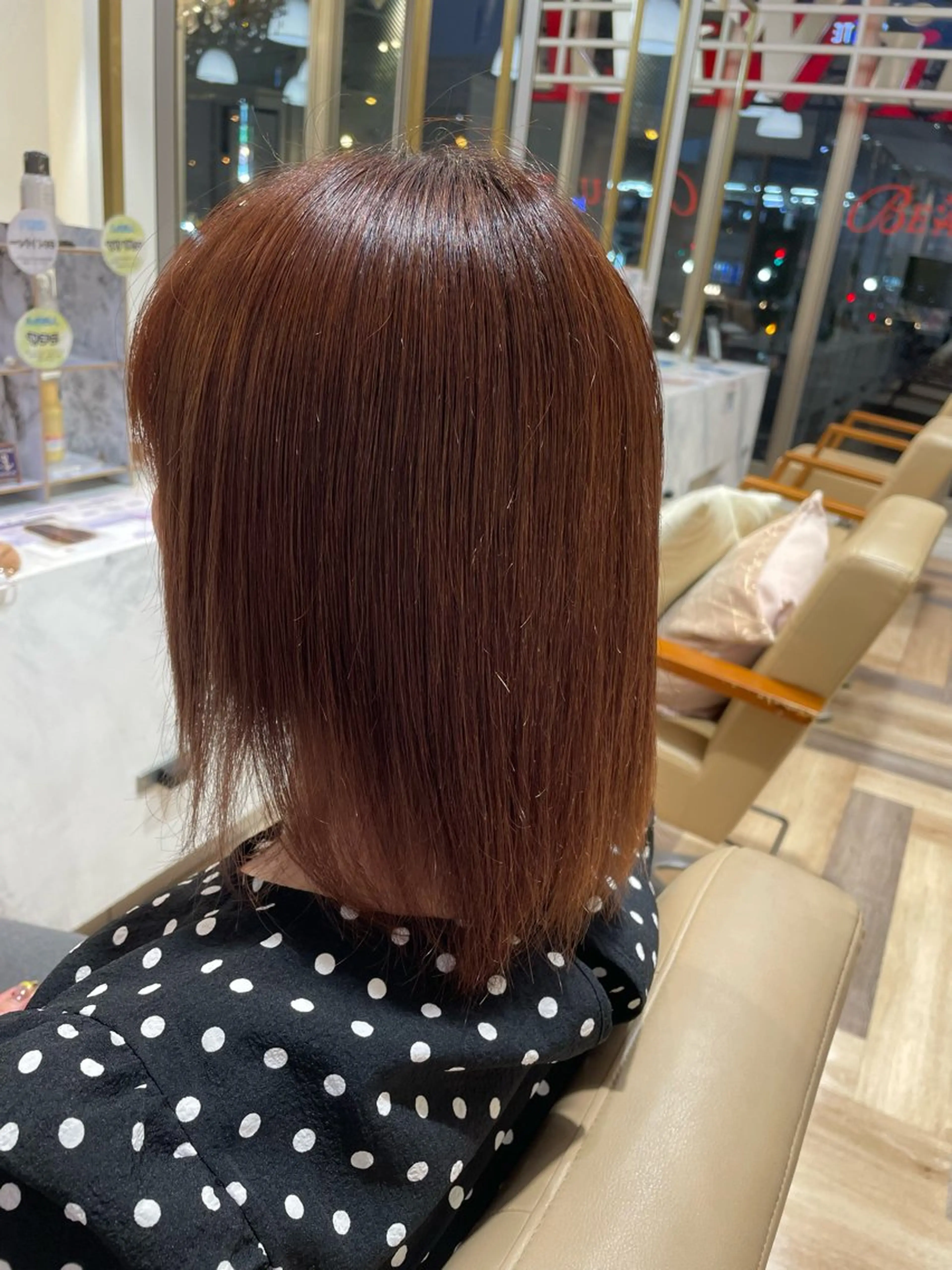 ミディアム カラー ヘアカラー 新庄 雪乃のヘアスタイル