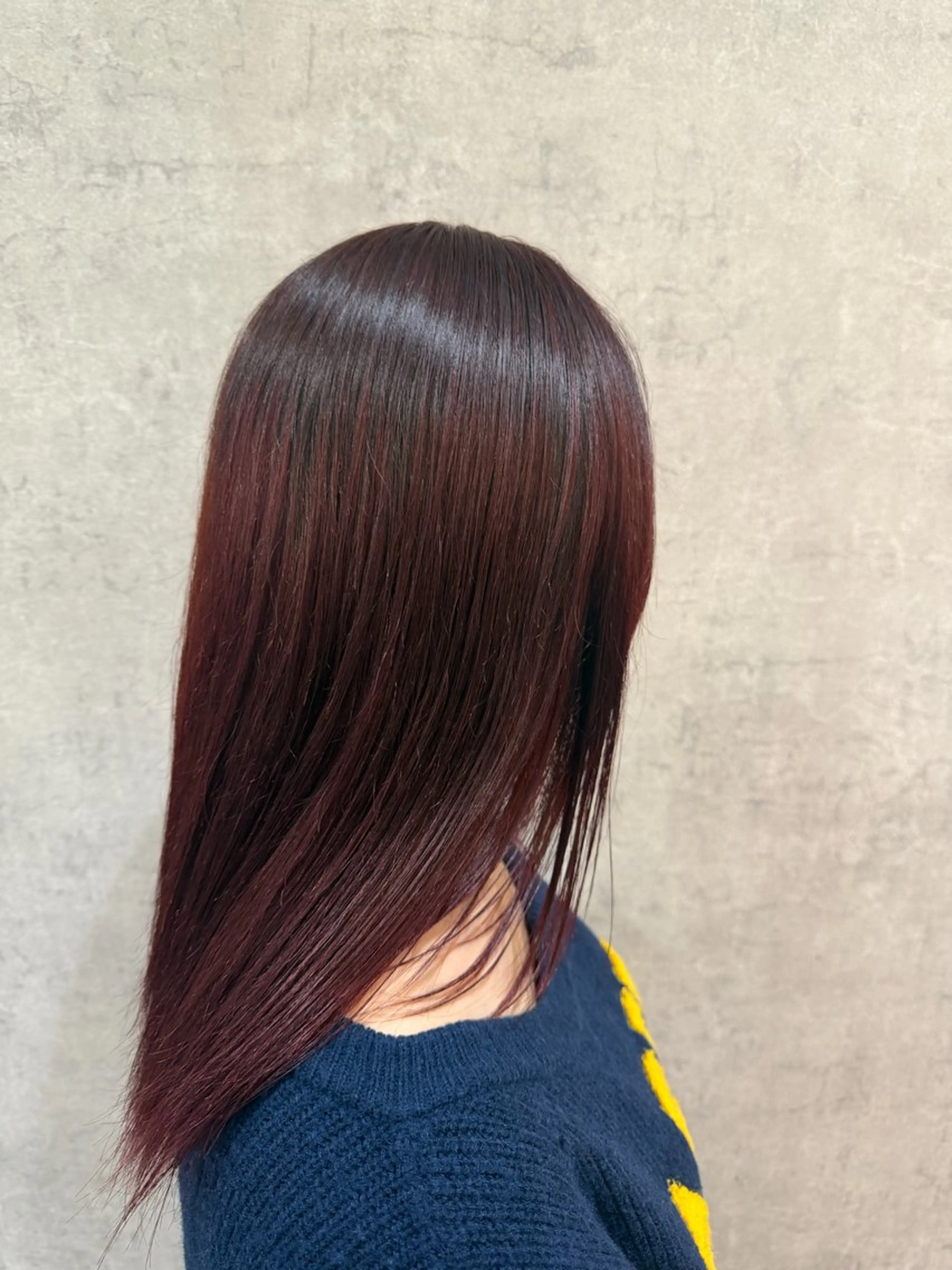 セミロング カラー 艶カラー×デザイン カラー特化/値賀大樹のヘアスタイル