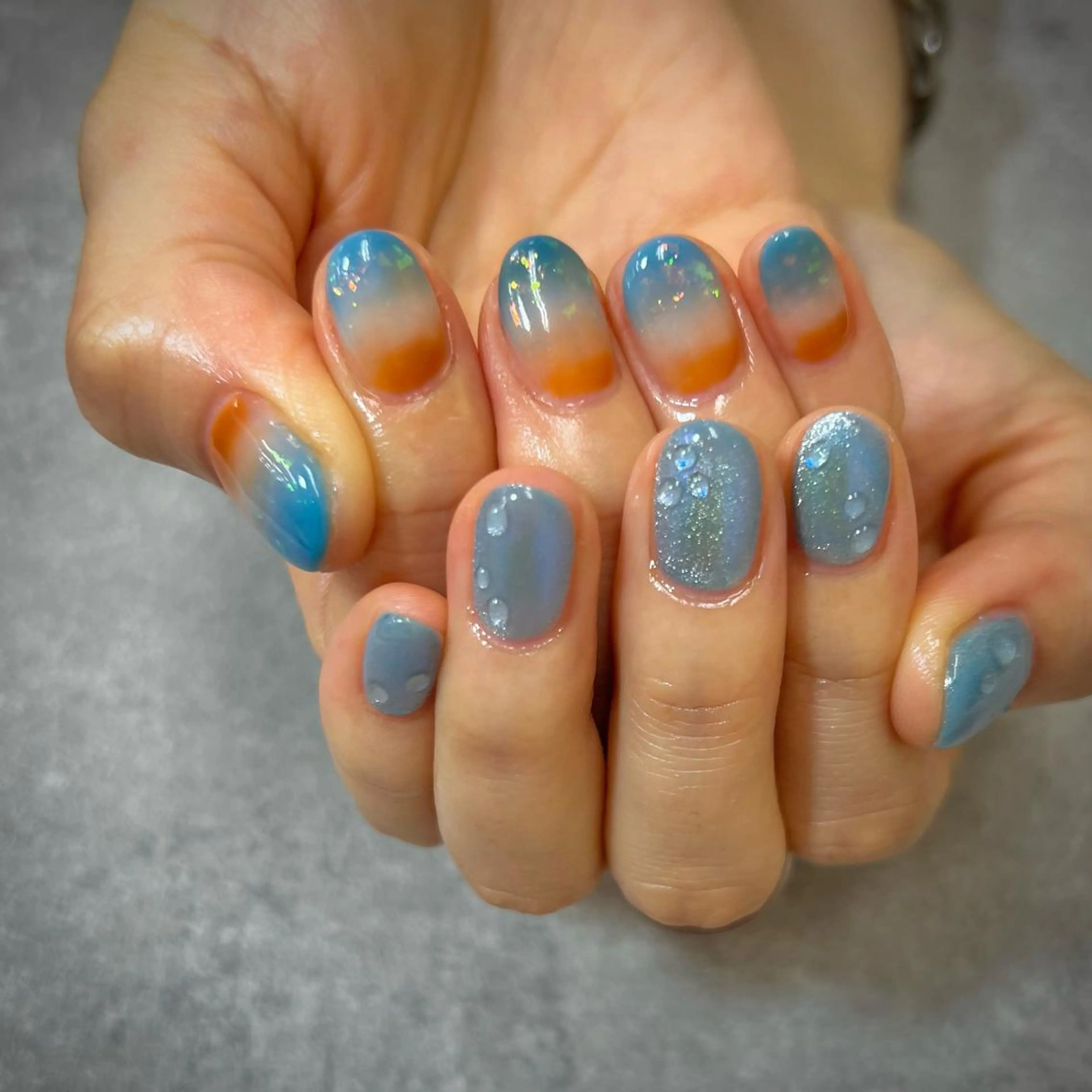 ネイル フットネイル フレンチネイル ジェルネイル ガラスフレンチ グラデーション ハンドネイル YAGAWA NAOのネイルデザイン