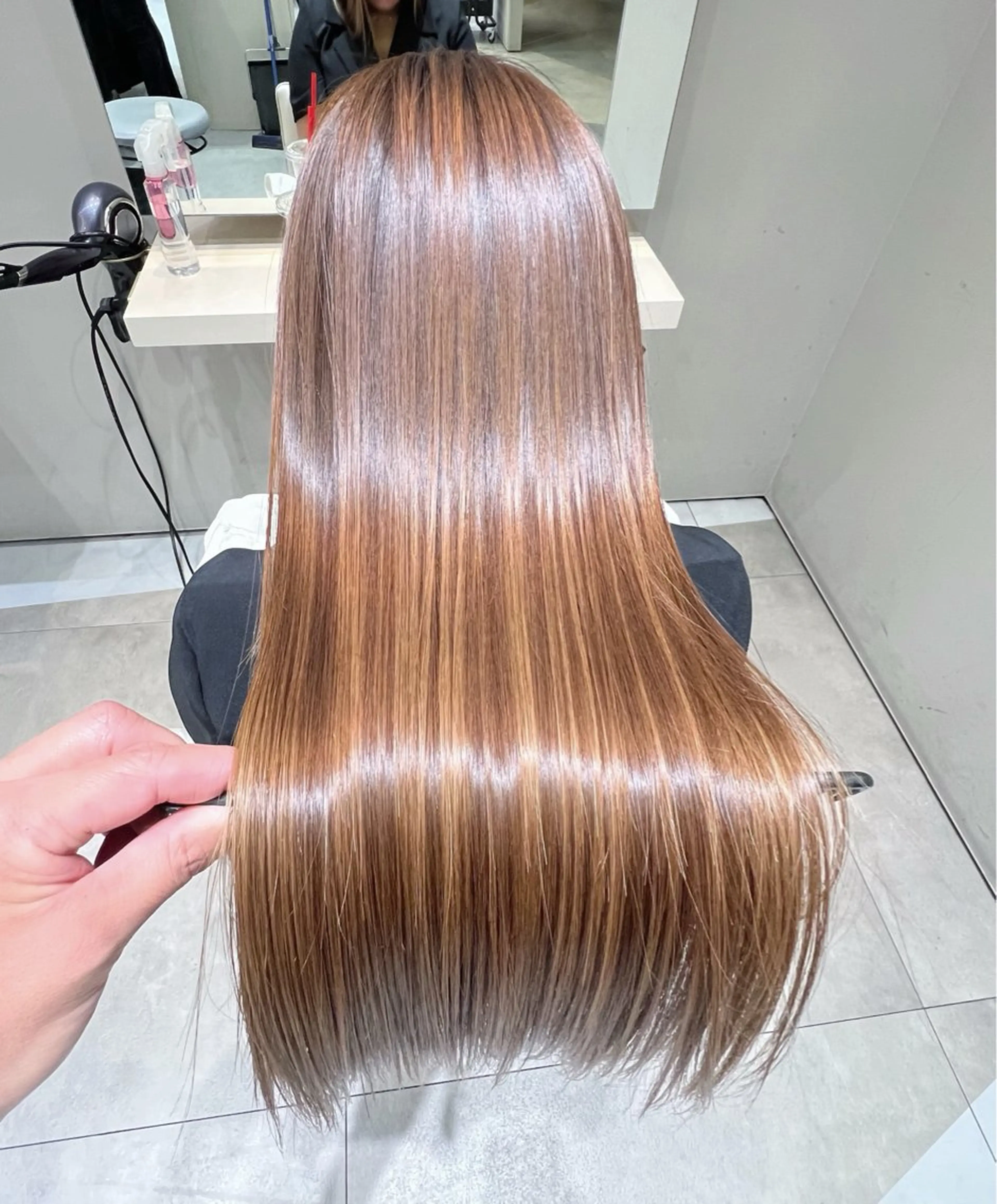 ロング カラー くせ毛 髪質改善 カット ヘアカラー 縮毛矯正 内藤 裕真  k-twoのヘアスタイル