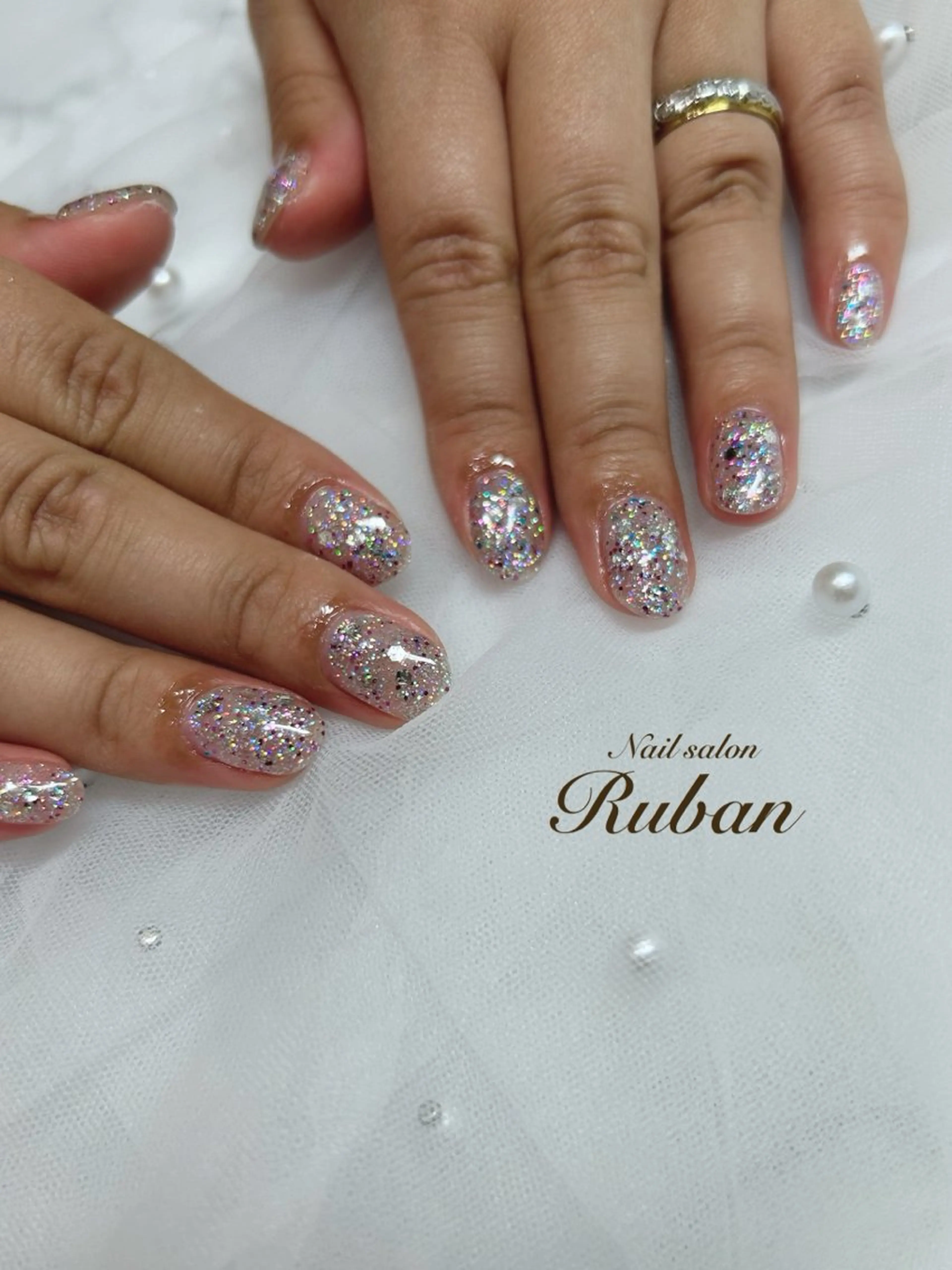 ネイル ラメ(グリッター) ワンカラーネイル Nail salon Rubanのネイルデザイン