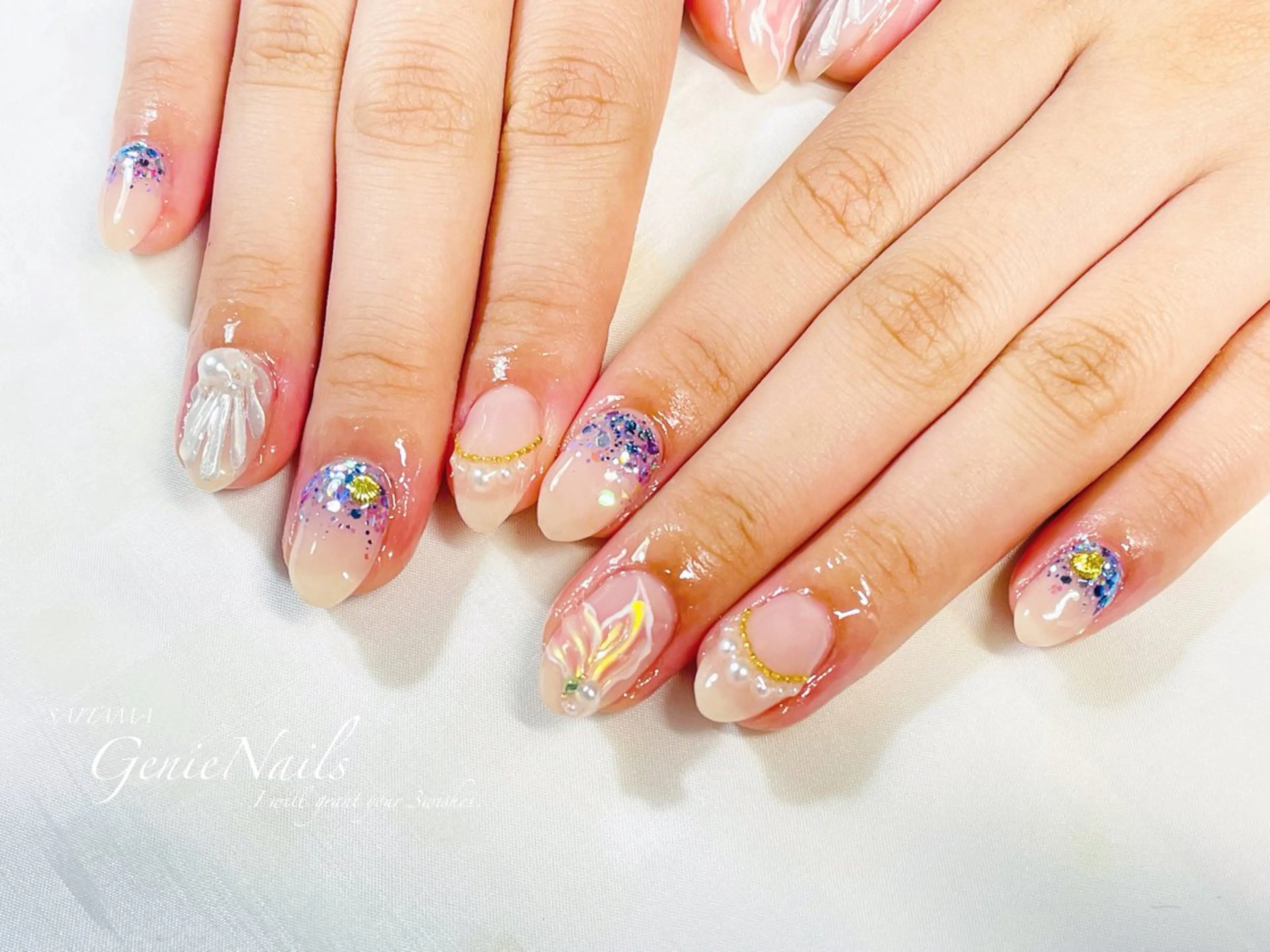 メンズ ネイル アートネイル フットネイル メンズネイル 持ち込み 夏ネイル Genie Nailsのネイルデザイン