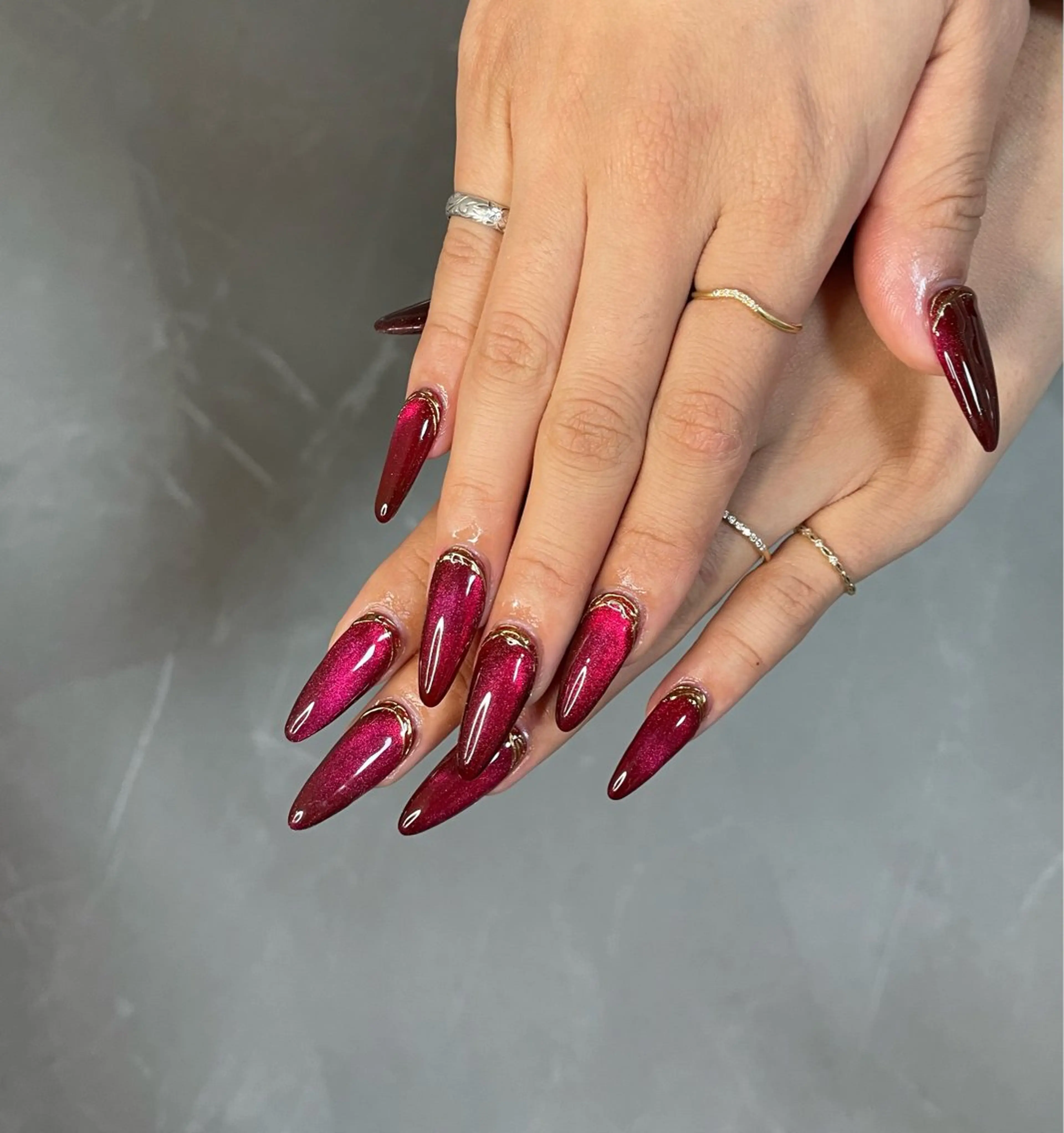 ネイル マグネットネイル スカルプネイル ハンドネイル Blancnail 江口のネイルデザイン