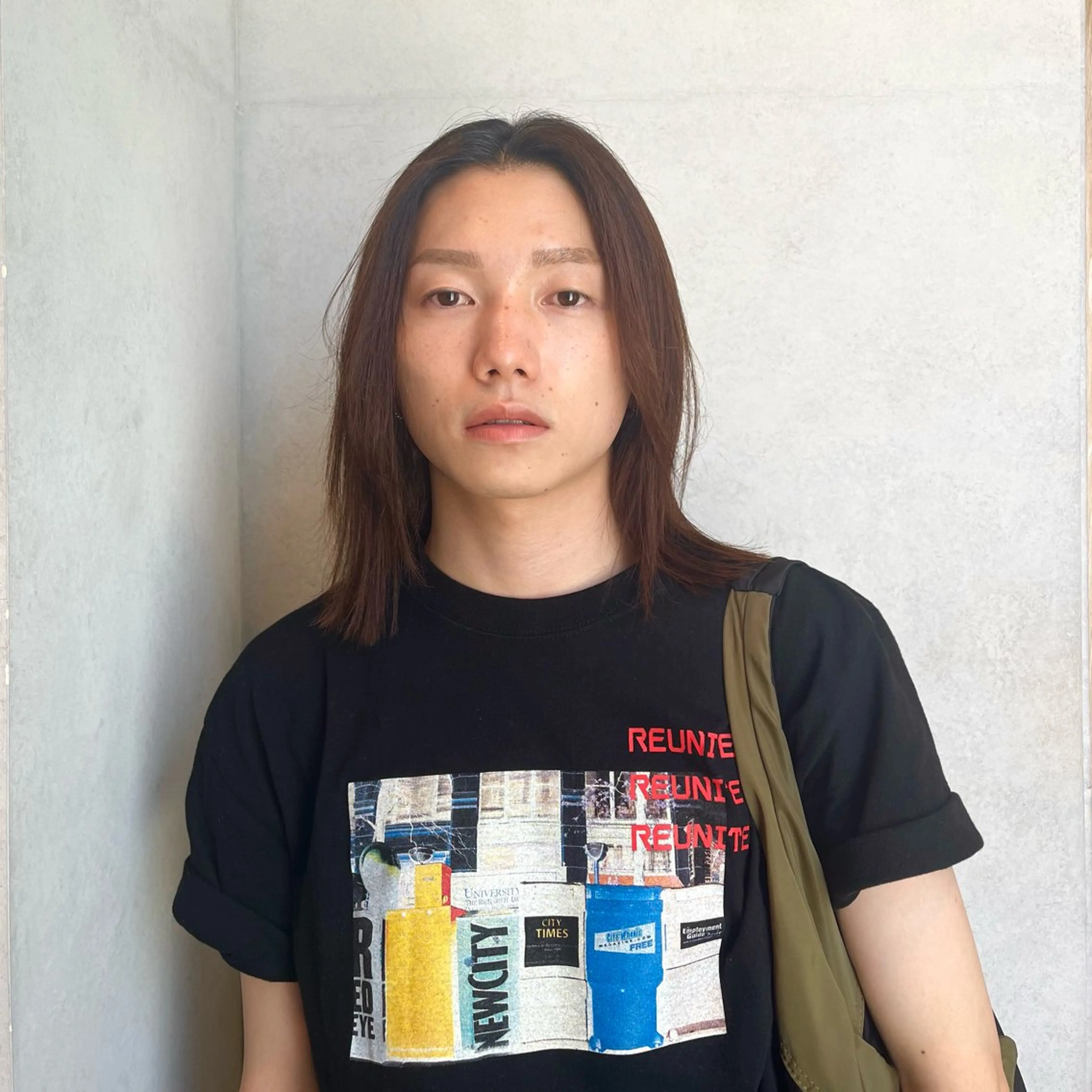ロング カラー パーマ メンズ ロングレイヤー メンズパーマ レイヤーカット ロング ストレートパーマ カット ヘアカラー 🌿‬ナチュラル/パ ーマヘア/蒼真🍃のヘアスタイル