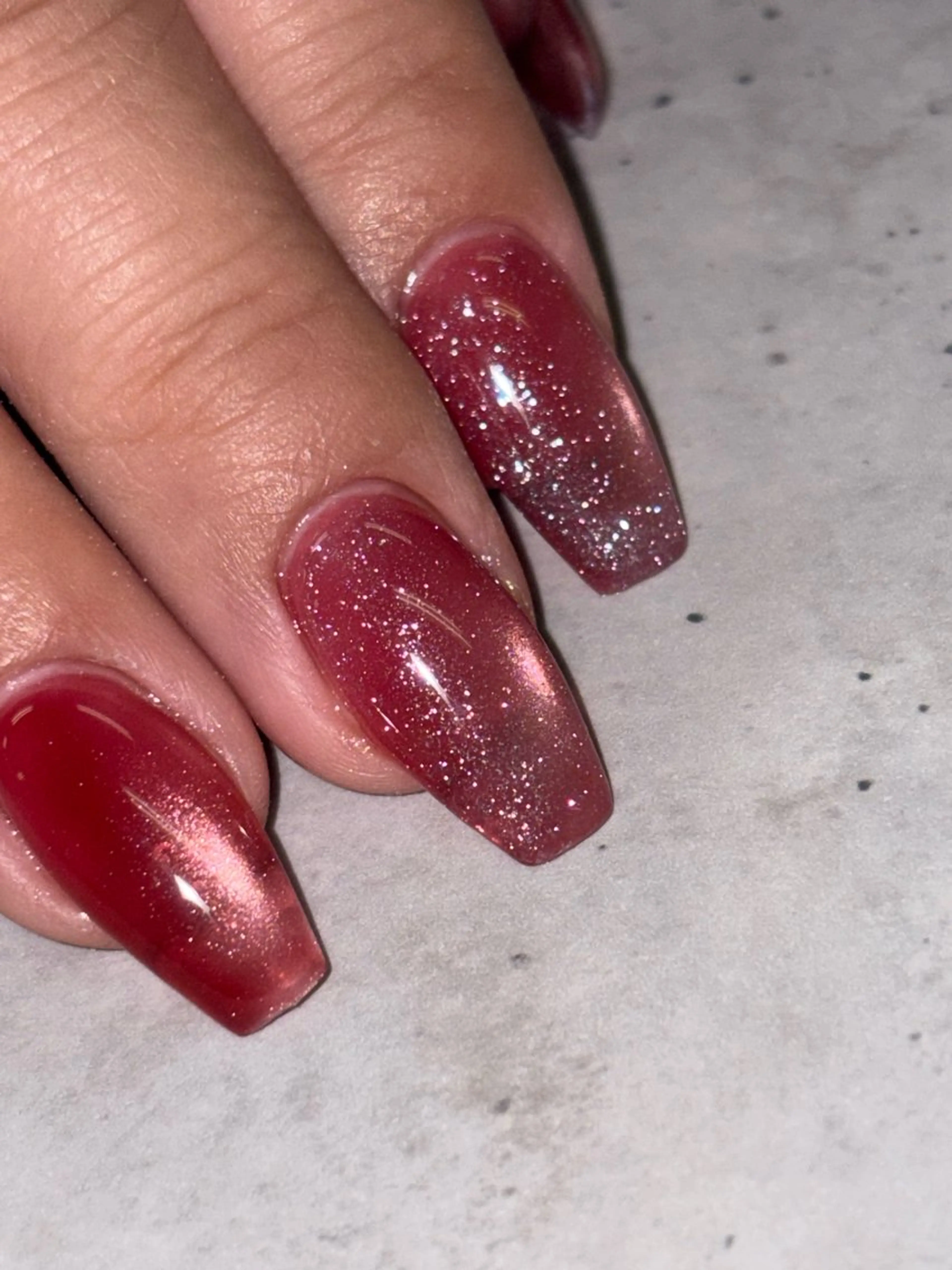 ネイル マグネットネイル 【UNE.】 長さだしフィルインのネイルデザイン