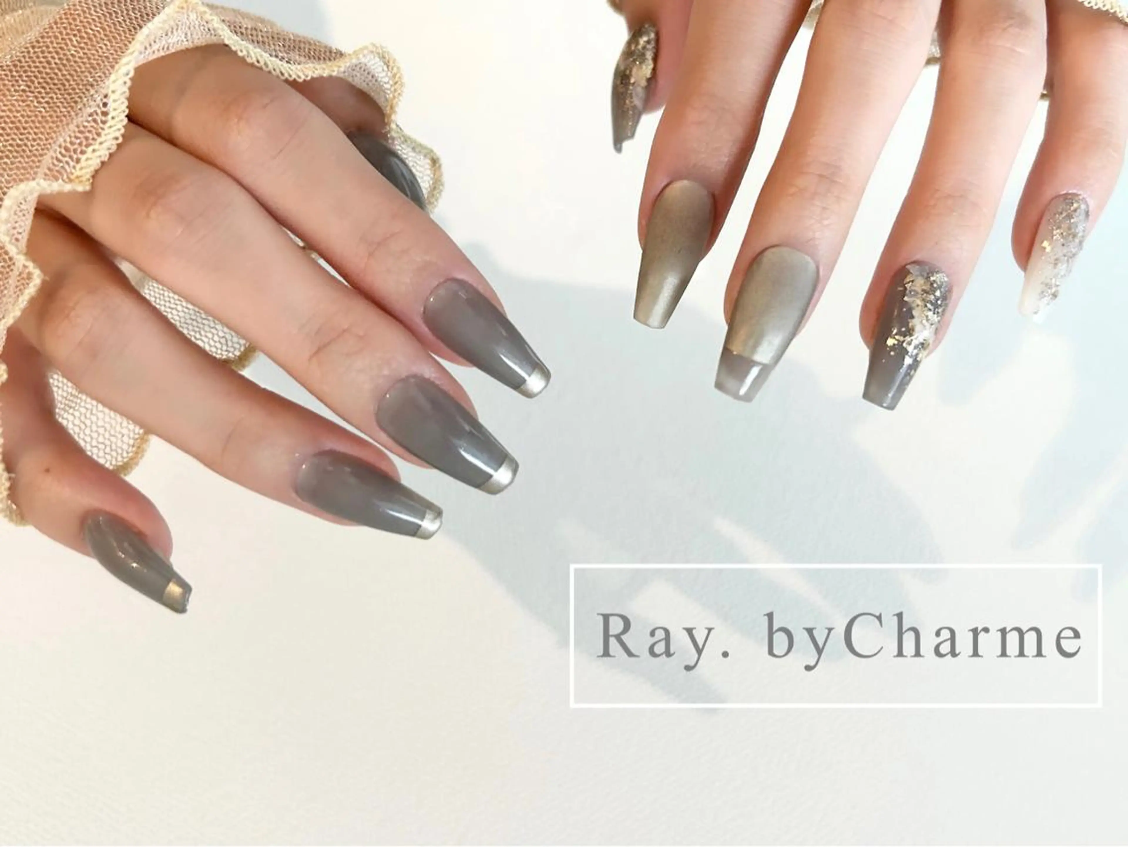 ネイル ニュアンスネイル 春ネイル ハンドネイル Ray. ／綺麗目ニュアンスのネイルデザイン