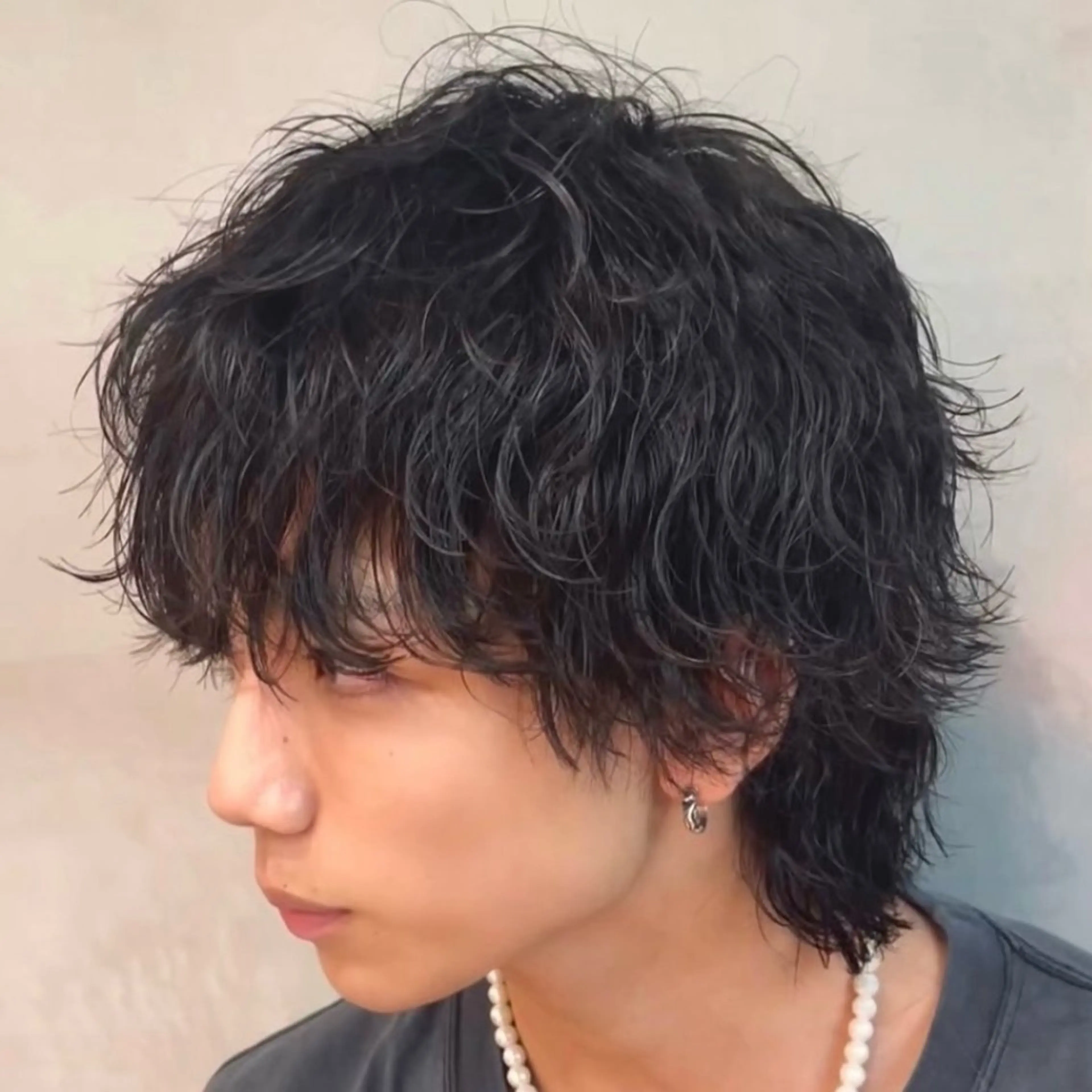 セミロング パーマ ヘアアレンジ メンズ fifth 石川 凪のヘアスタイル