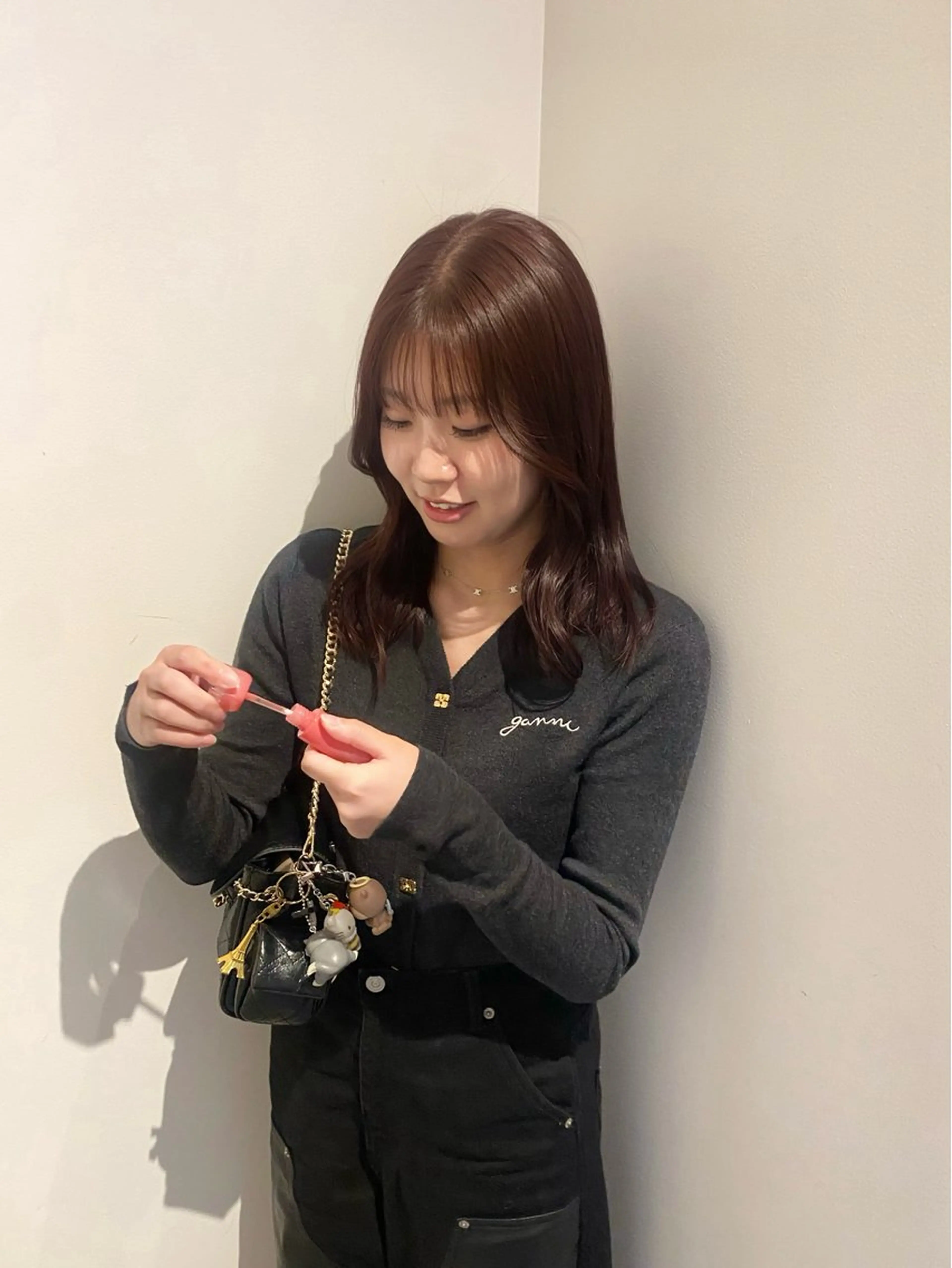 ミディアム カラー ブラウンカラー カット ヘアカラー トリートメント lolonois梅田 rami🎀のヘアスタイル