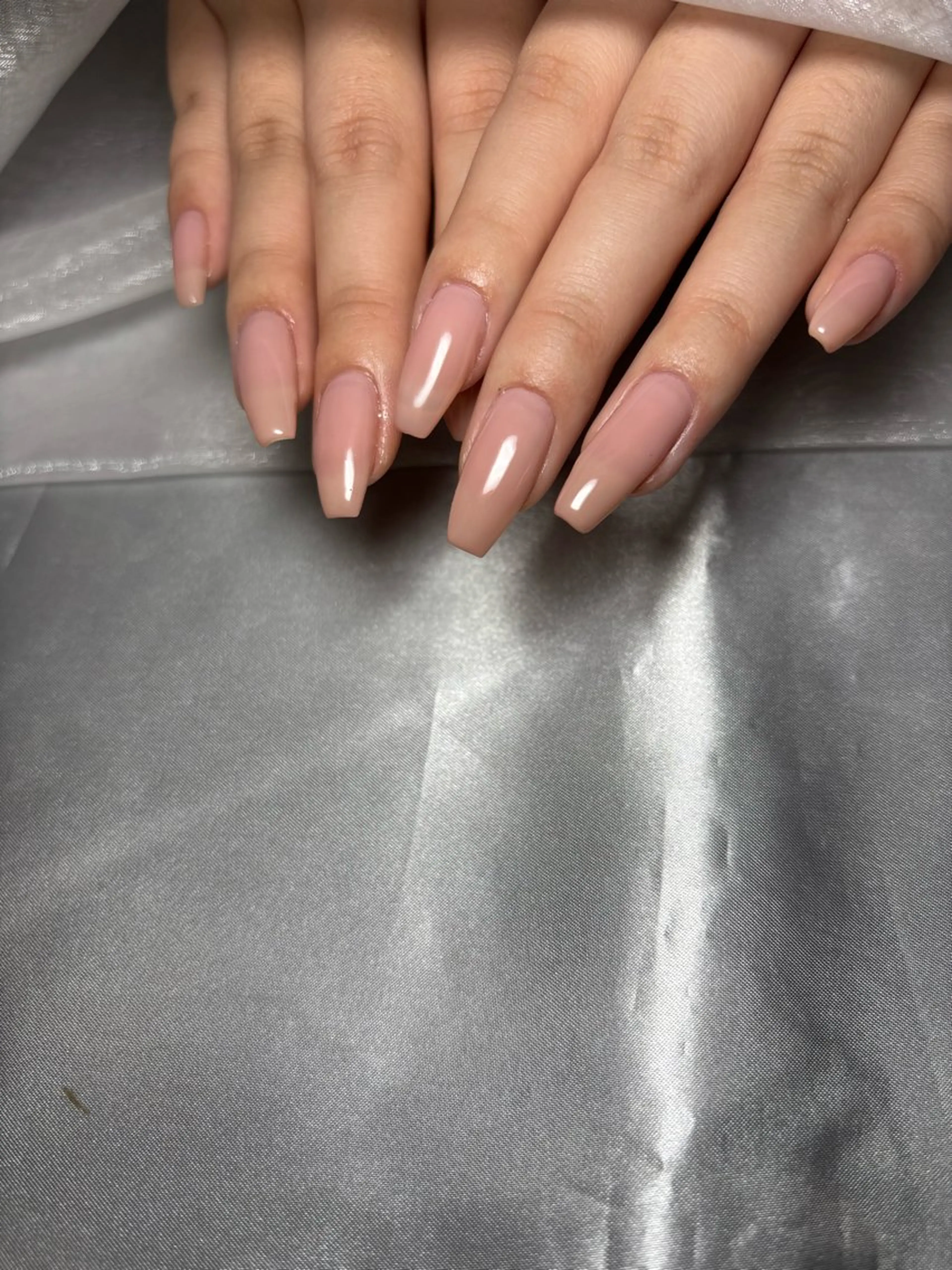 ネイル オフィスネイル ワンカラーネイル ピンク ピンクベージュ Rubyna MIYUのネイルデザイン