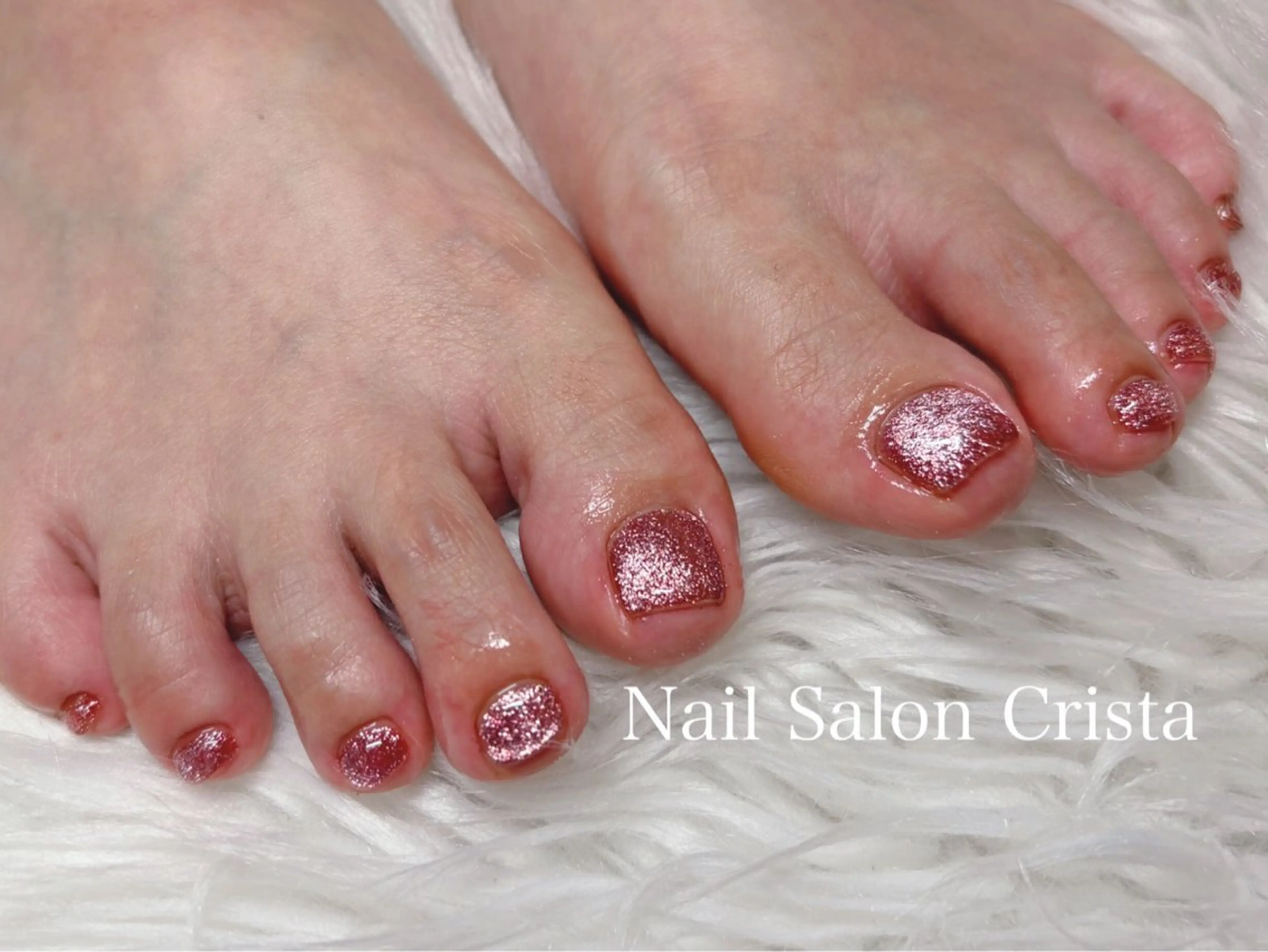 ネイル ジェルネイル マグネットネイル パラジェル フットネイル CRISTA MOMOのネイルデザイン