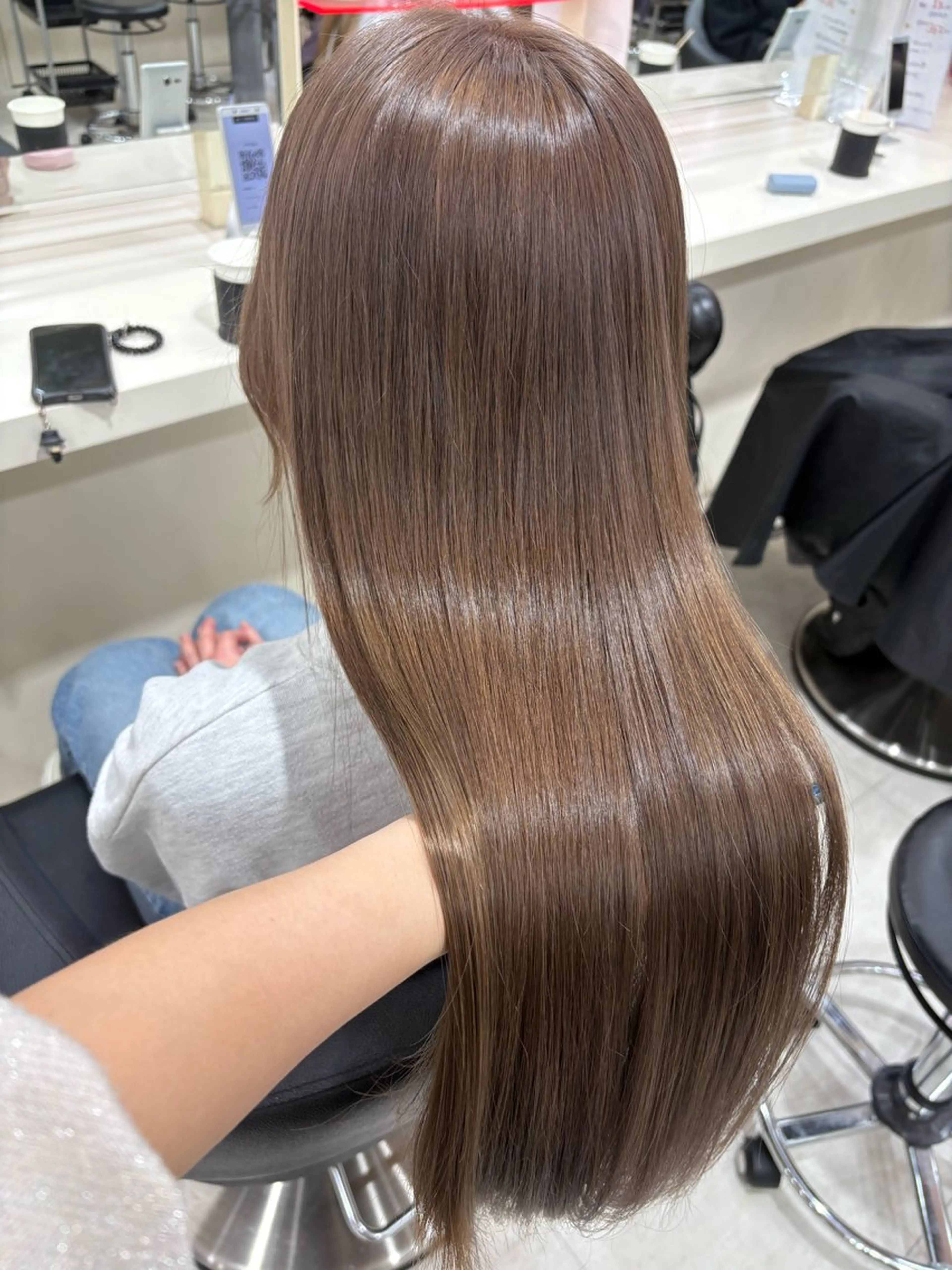 ミディアム カラー ヘアアレンジ ヘアカラー 💟RINNA 艶カラー💟のヘアスタイル