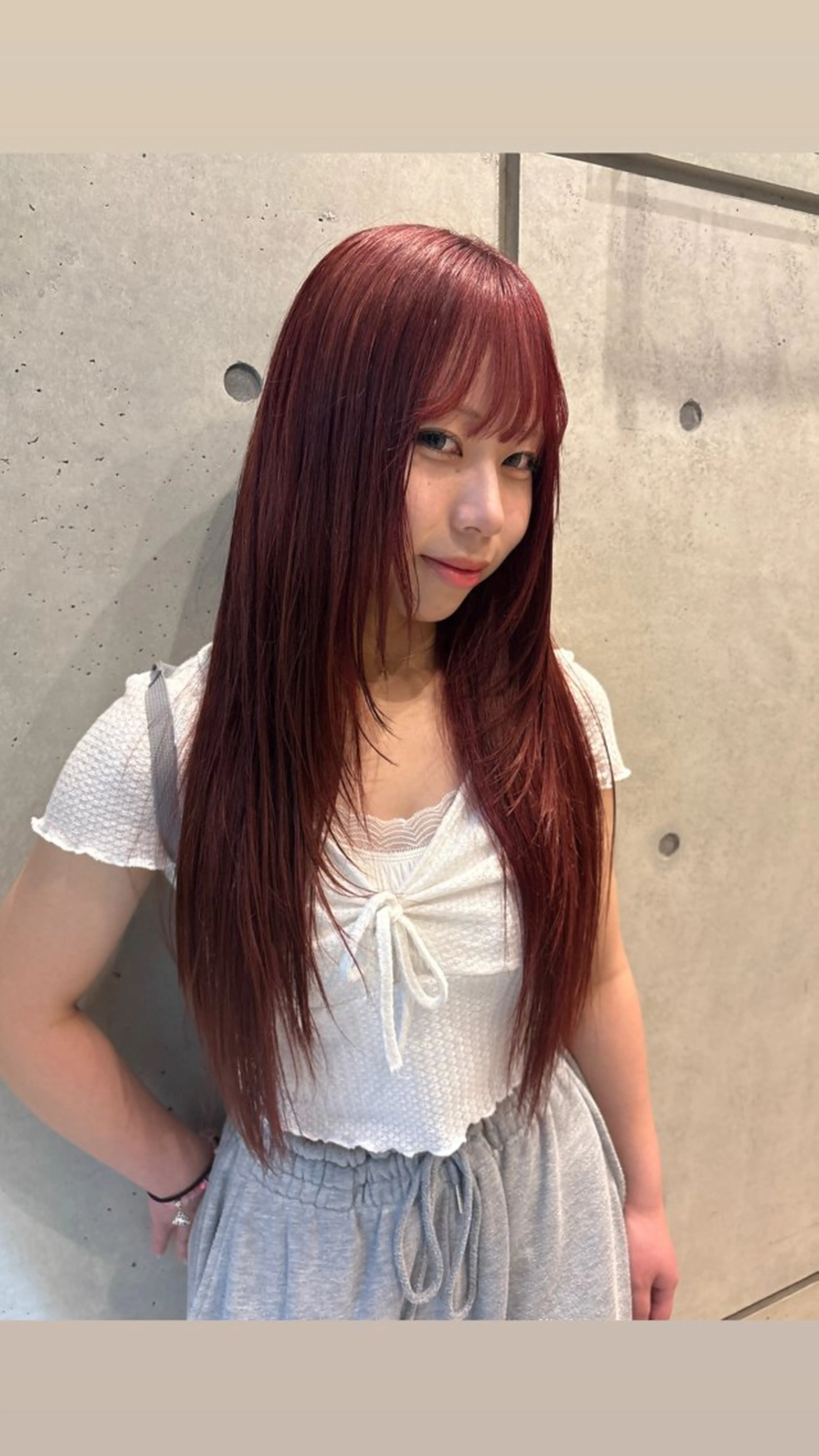 ロング カラー ヘアカラー abe yuikaのヘアスタイル