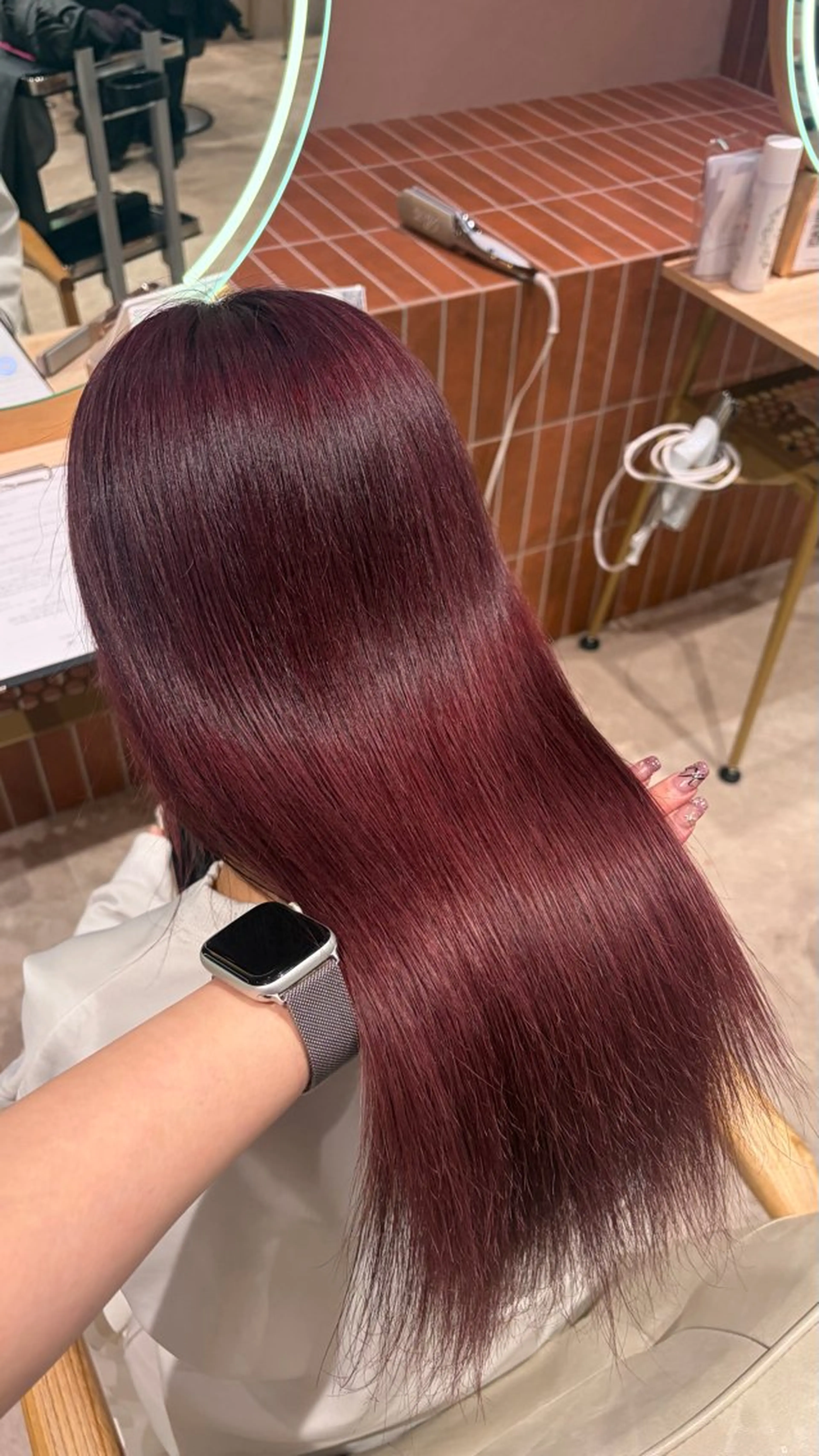 ロング カラー ヘアカラー トリートメント 🎀暖色カラー/ ハナ🎀のヘアスタイル