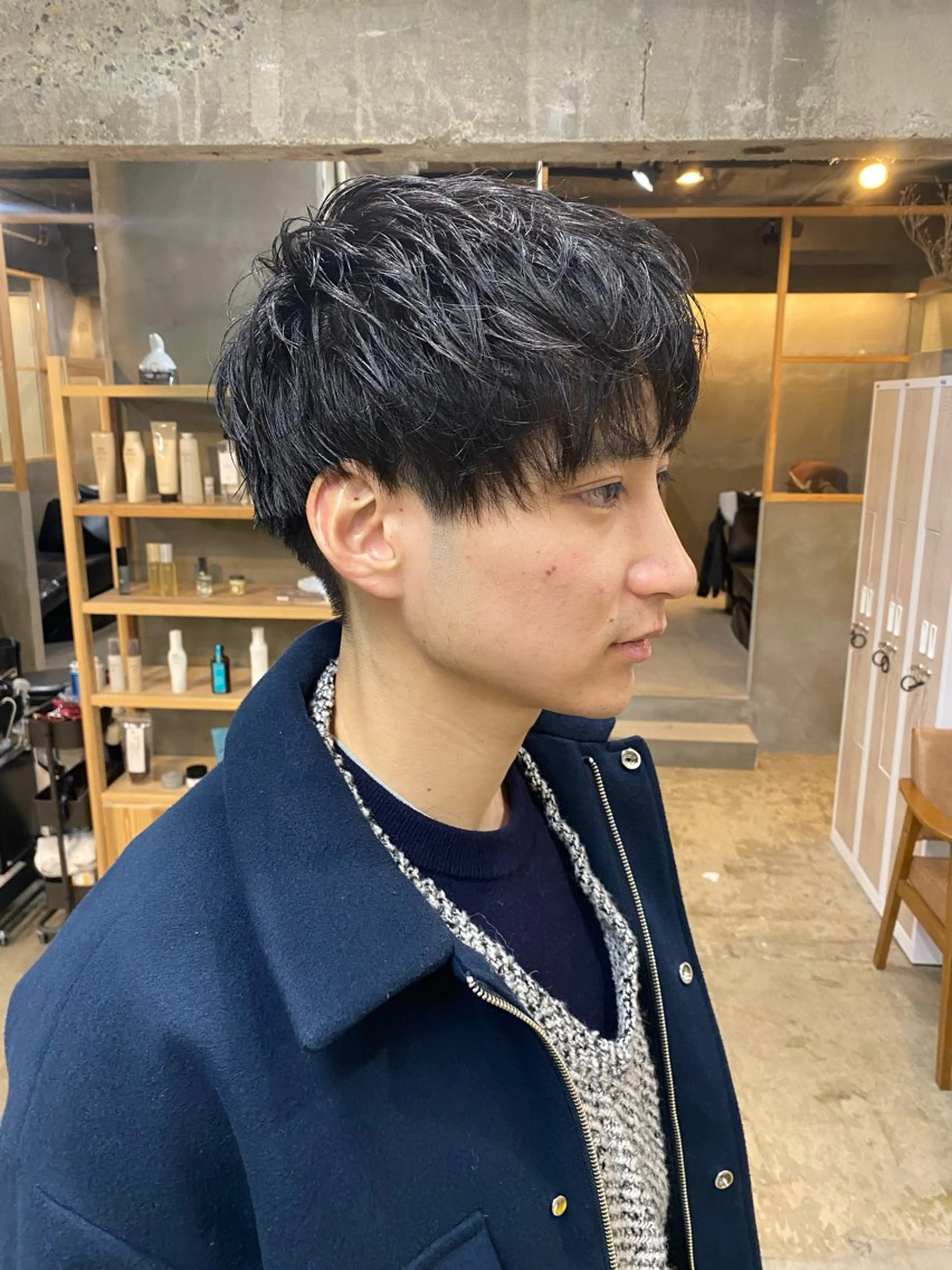ミディアム メンズ マッシュ シミズ アスカのヘアスタイル