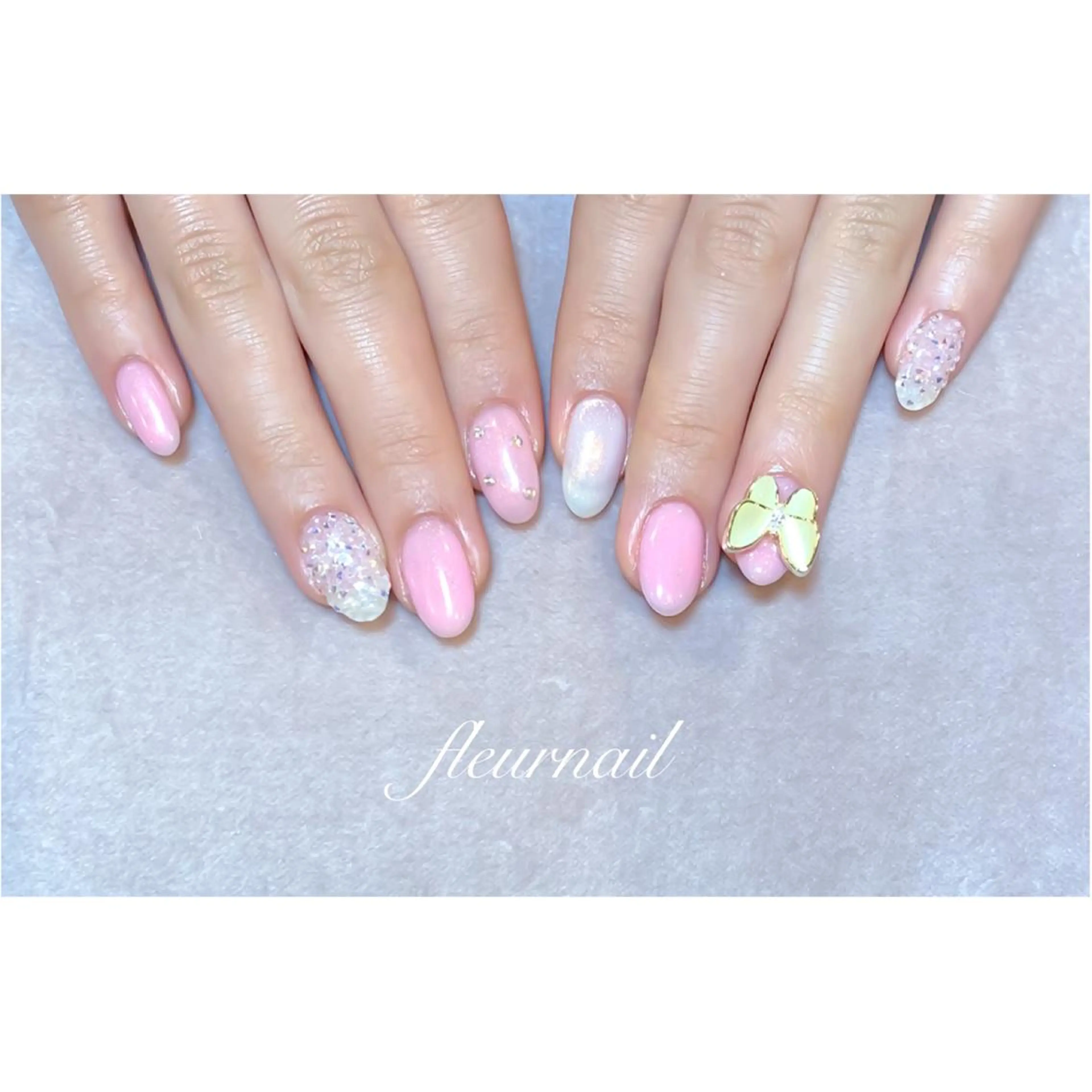 ネイル ブルー 成人式 長さ出し 冬ネイル fleurnail miuraのネイルデザイン