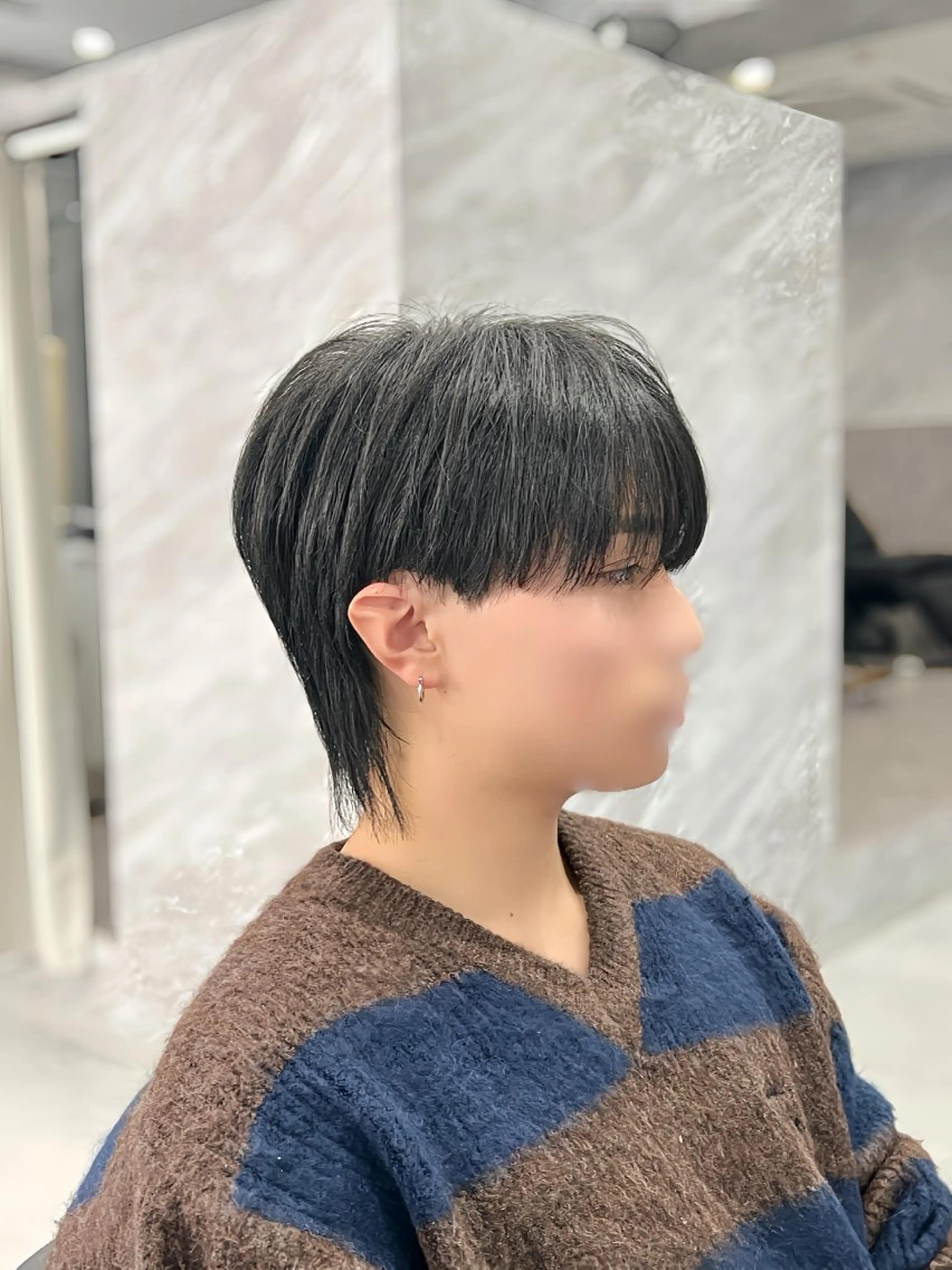 メンズ カット 縮毛矯正 ulus kobe 藤枝大地のヘアスタイル