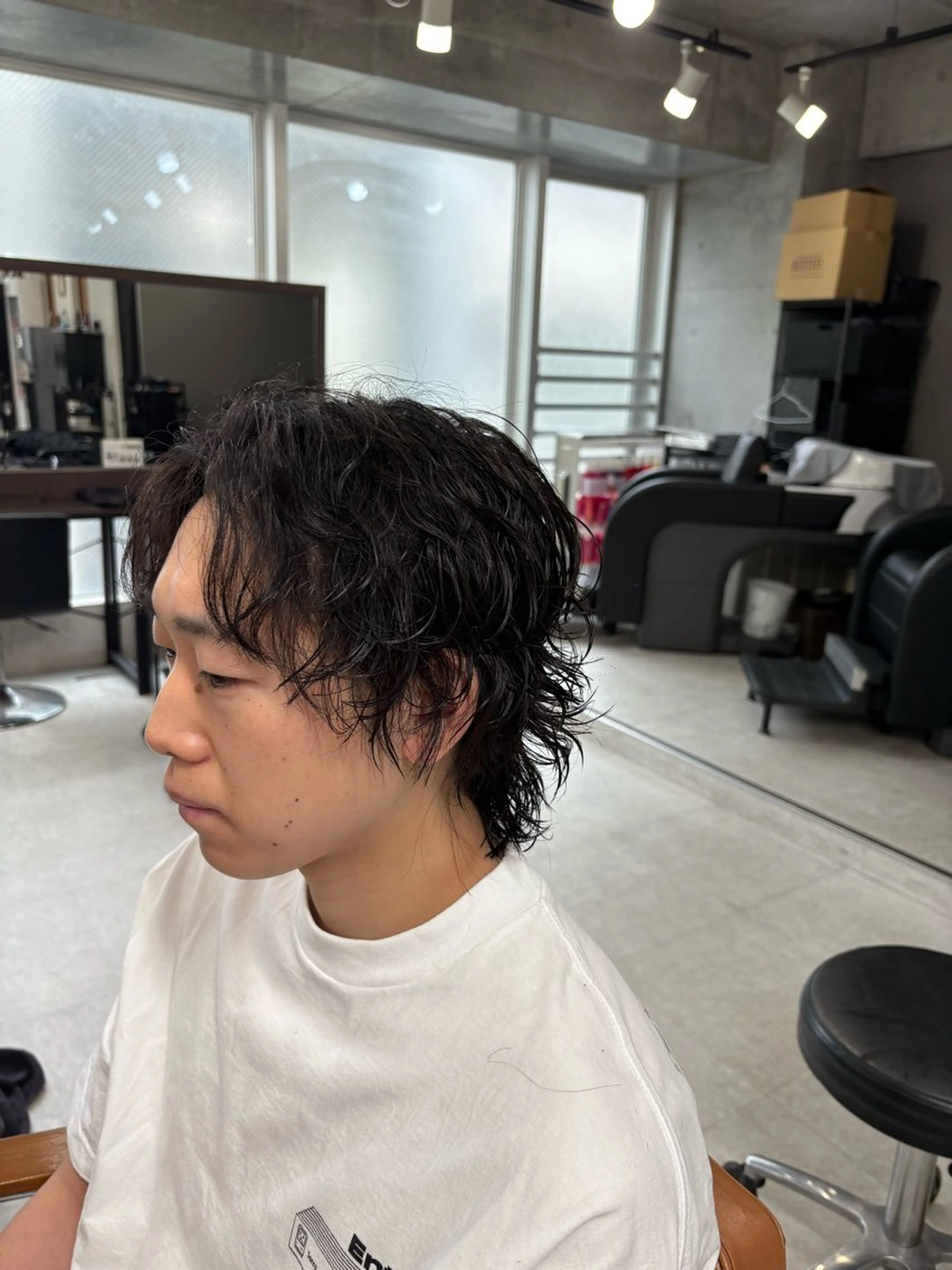 パーマ メンズ メンズパーマ メンズウルフカット ウルフカット メンズパーマ特化 園田　楓莉のヘアスタイル