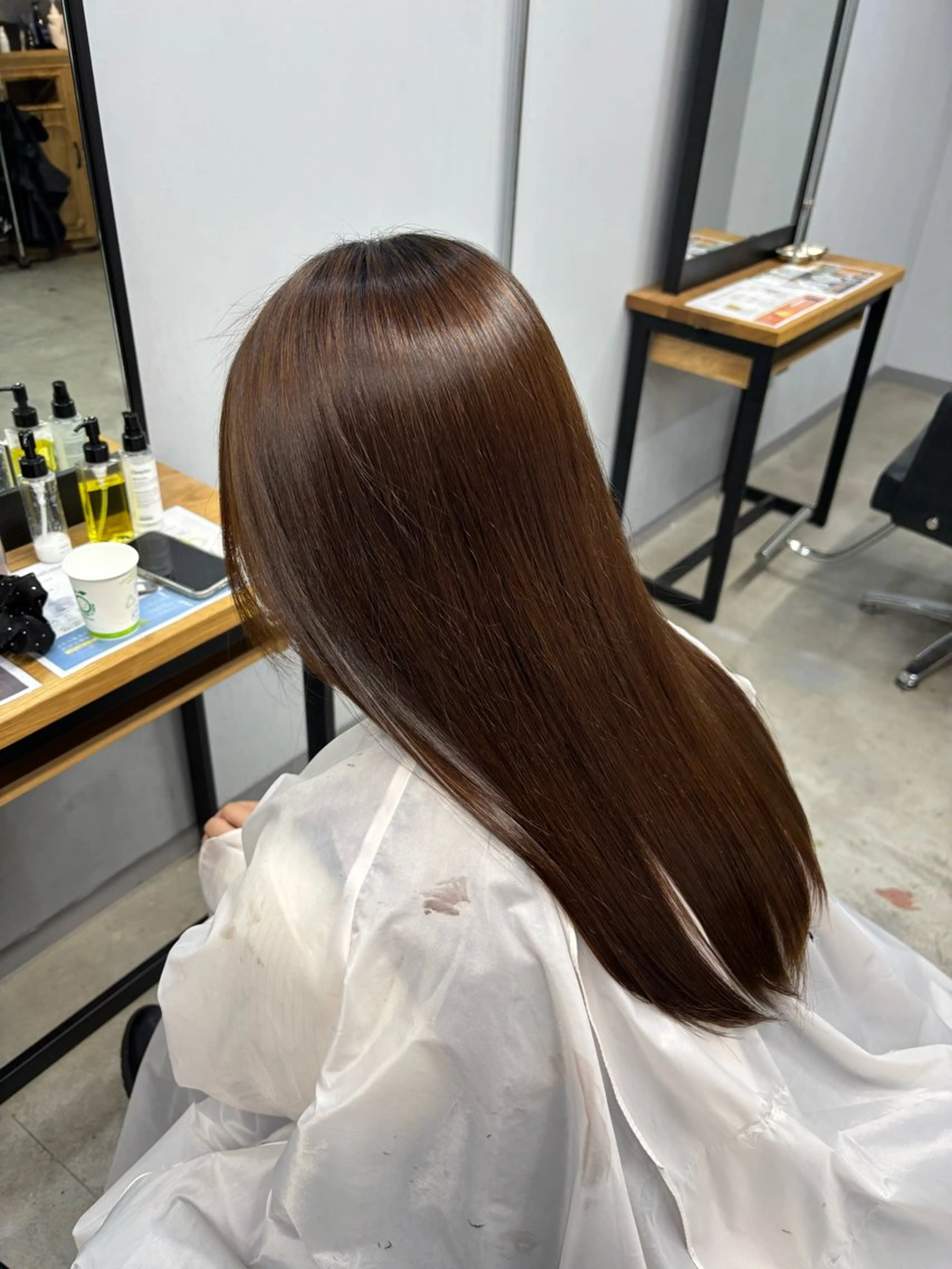 ミディアム 縮毛矯正 トリートメント 優作 香椎カラー縮毛矯正のヘアスタイル