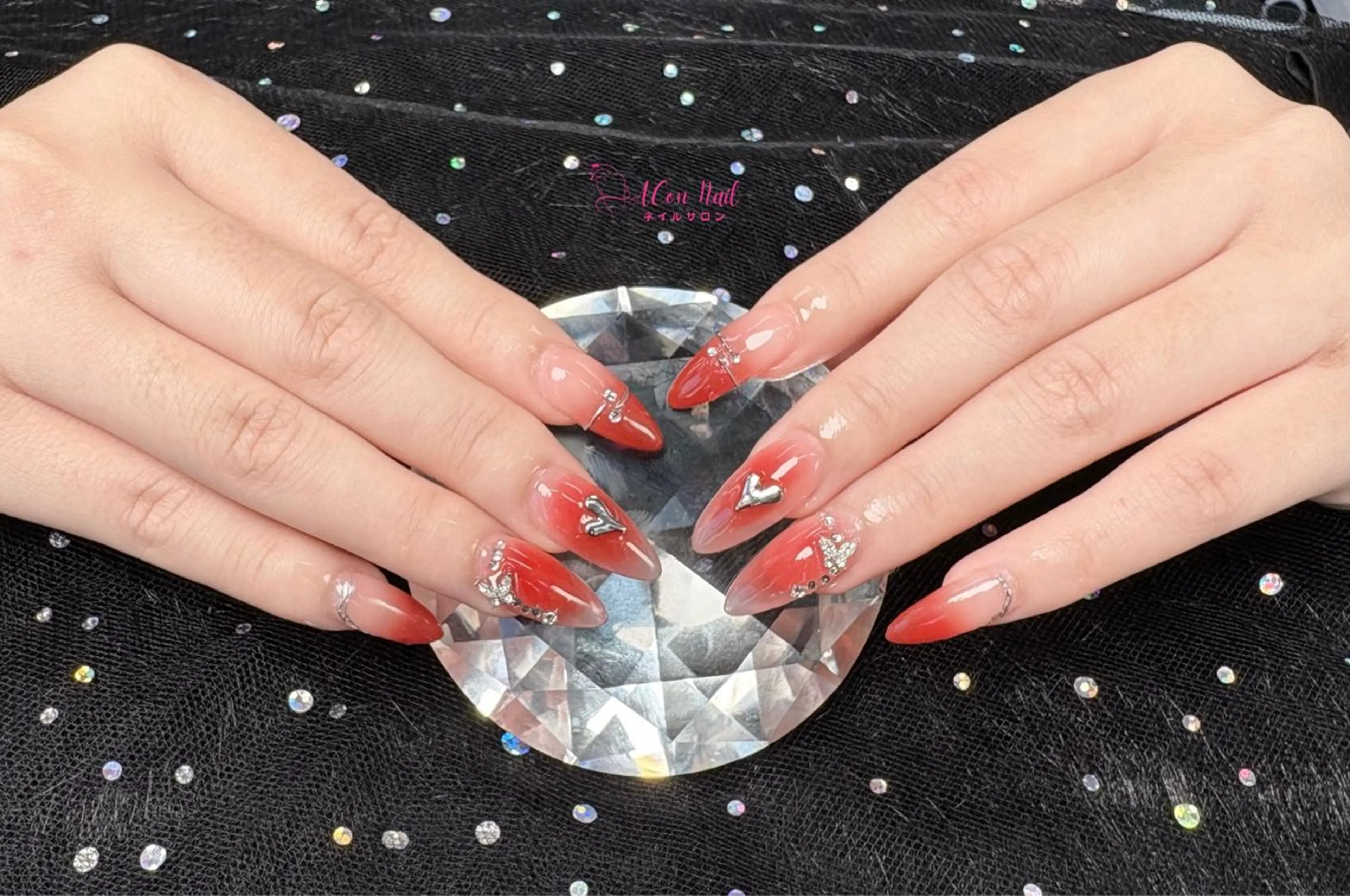 ネイル 桜ネイル 長さ出し フラワーネイル フレンチネイル ジェルネイル ハンドネイル AConNailSalon所属・ACon NailSalonのネイルデザイン