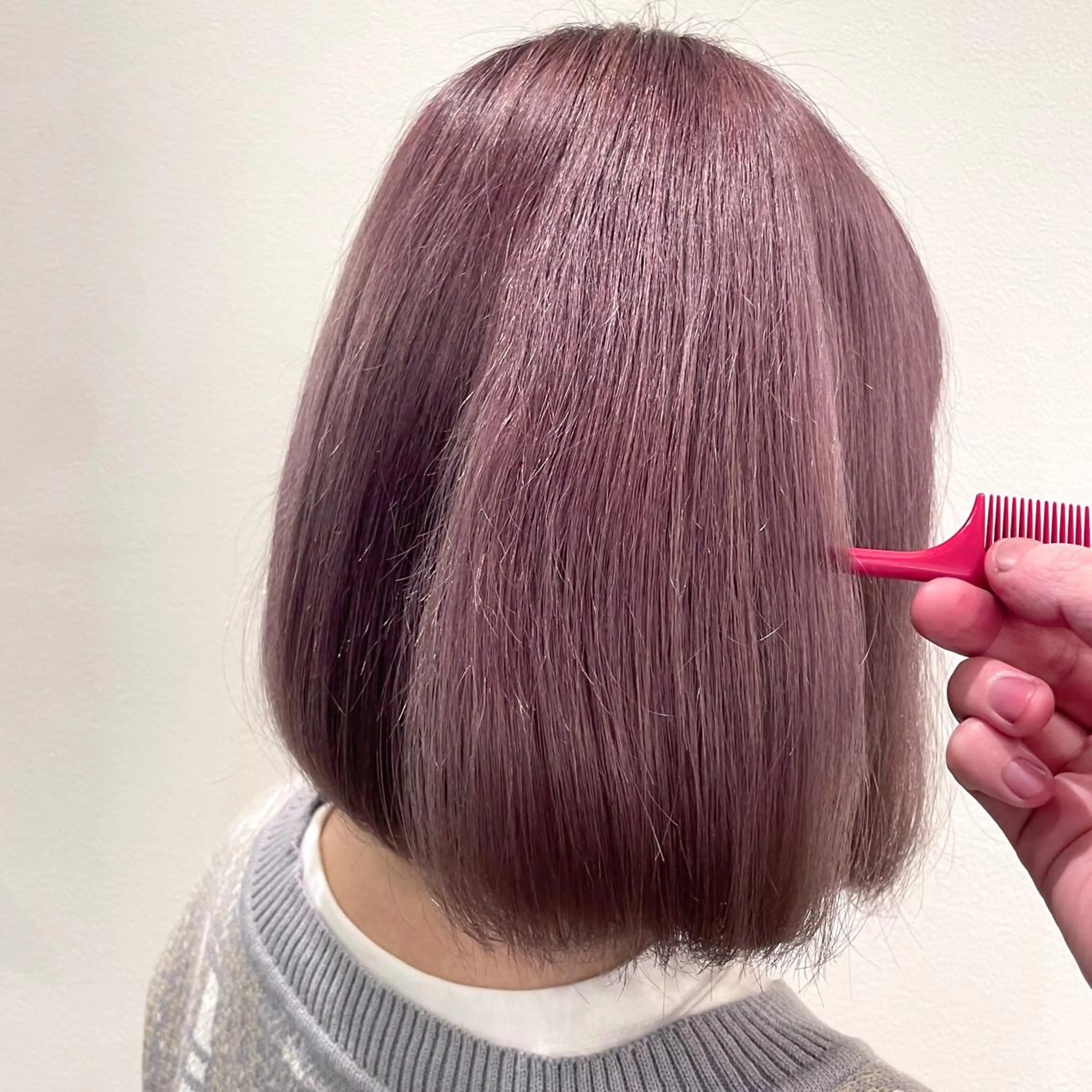ミディアム カラー ラベンダーカラー 髪質改善/ブリーチ/ ボブ特化/よしきのヘアスタイル