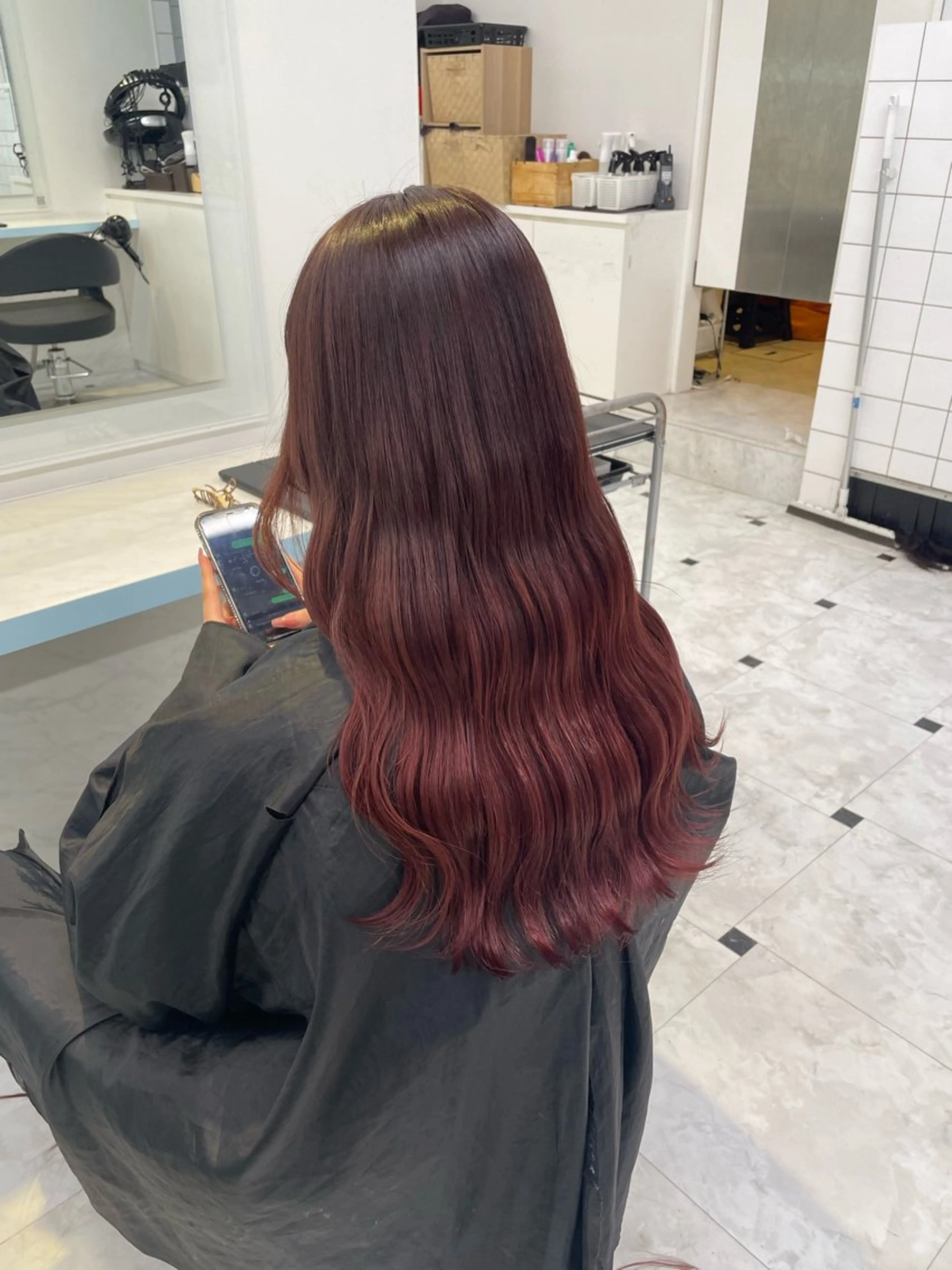 ロング カラー ヘアアレンジ ヘアカラー 🇰🇷韓流暖色ヘア 🍒saaya🍒のヘアスタイル