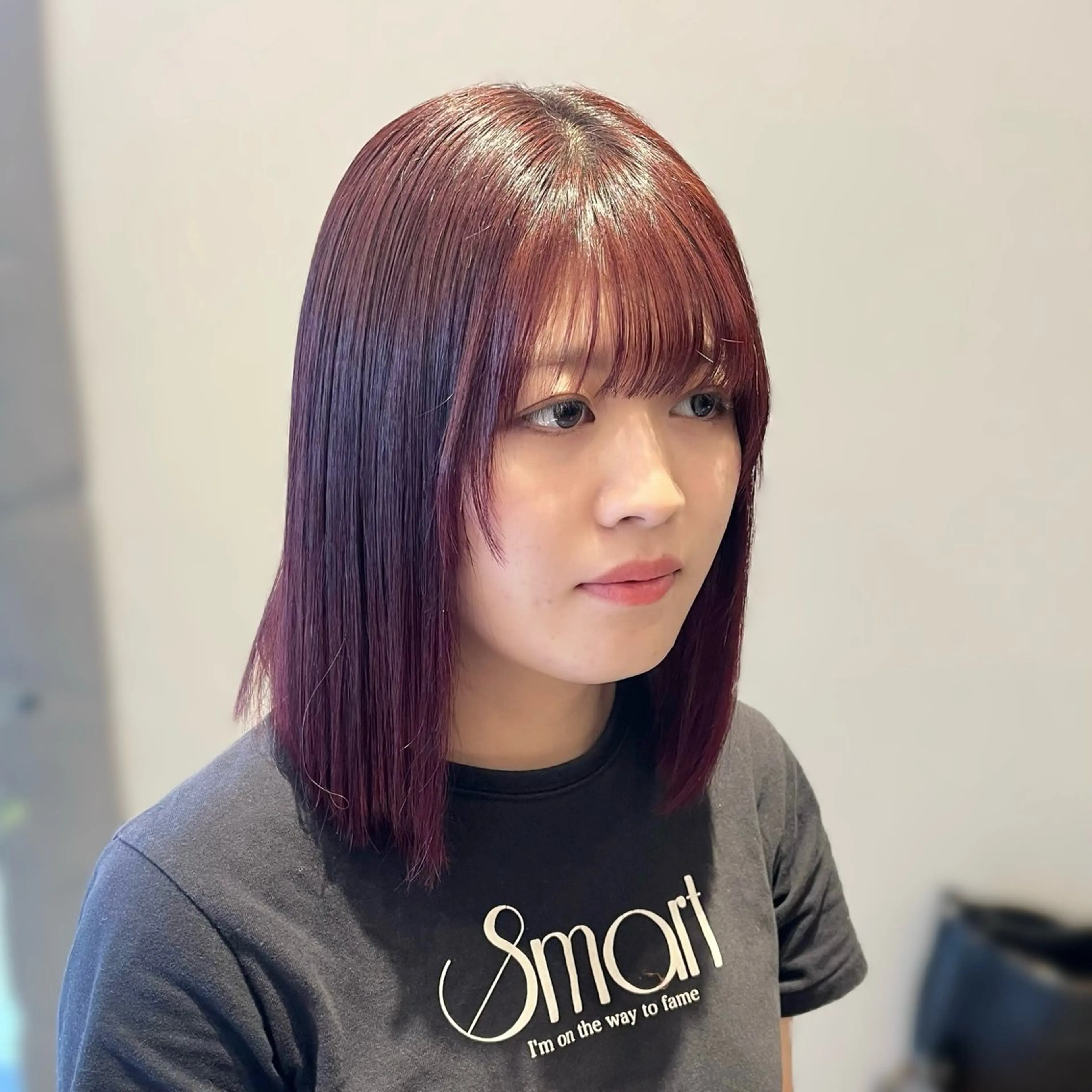 ミディアム カラー カット ヘアカラー 顔周り/ガーリー /ヘアメ/あつはのヘアスタイル