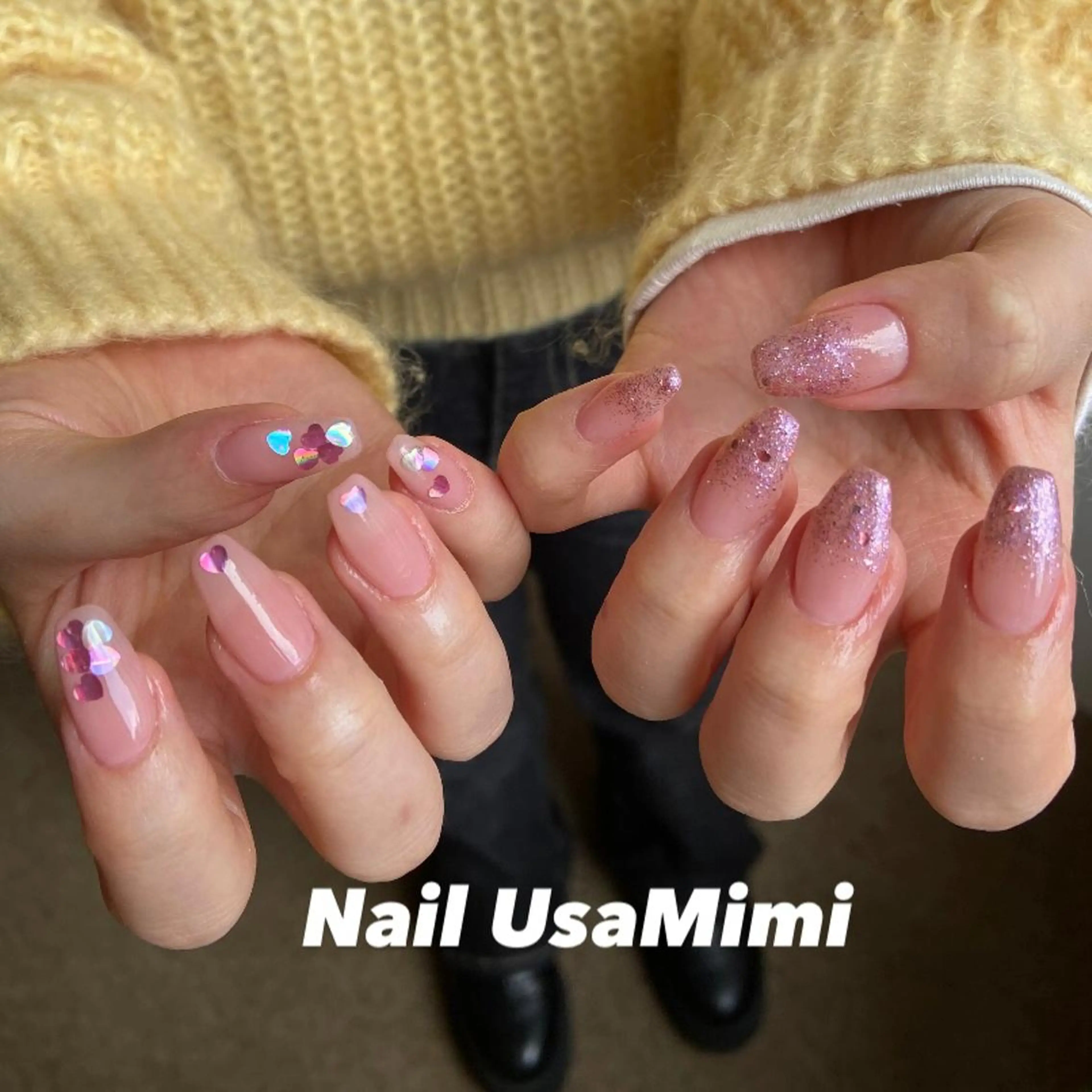 ネイル フットネイル ジェルネイル マグネットネイル 持ち込み ニュアンスネイル 本町ネイルNail UsaMimiのネイルデザイン