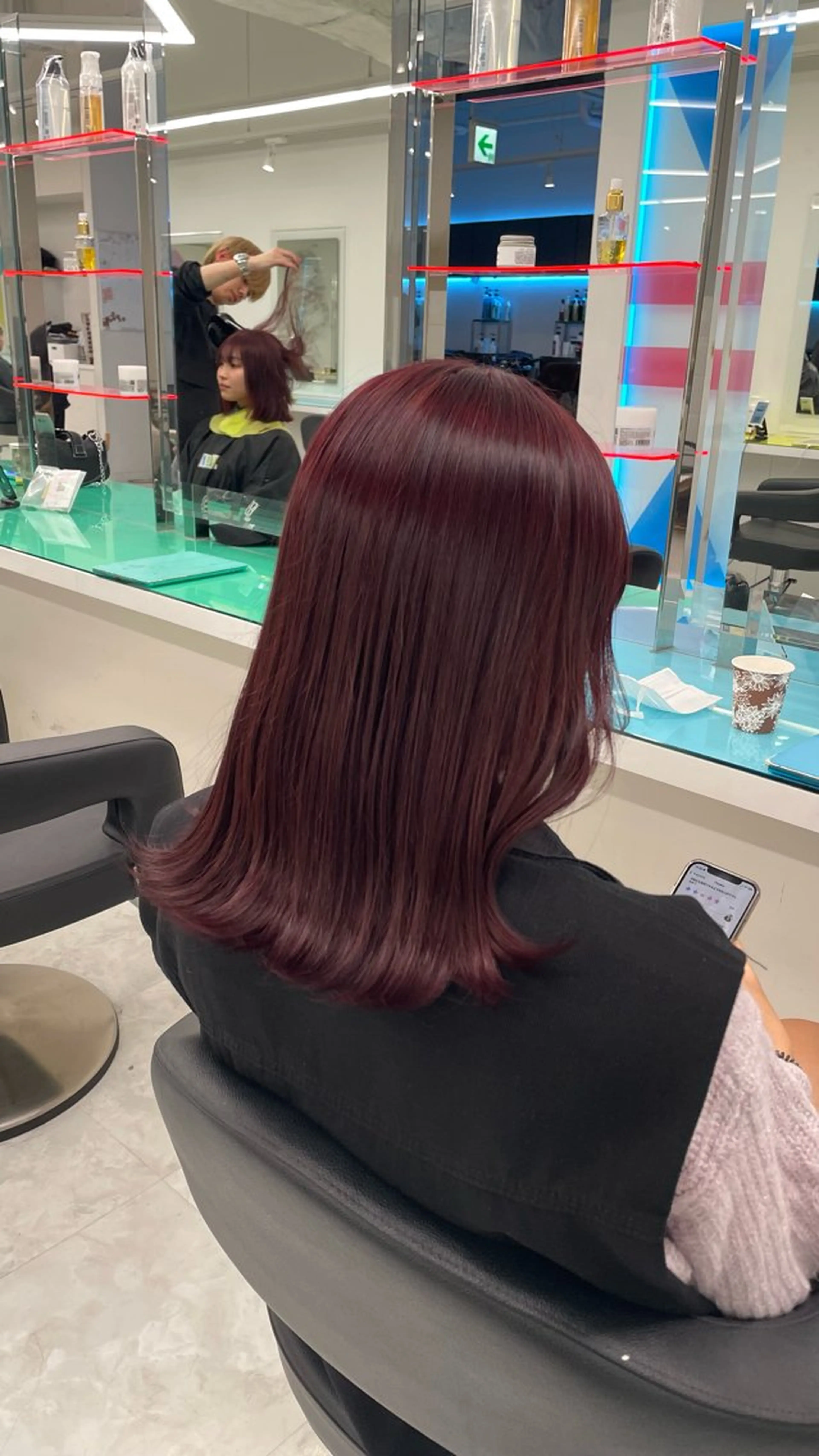 セミロング カラー 中韓レイヤー/ ブラウン🤎はやとのヘアスタイル