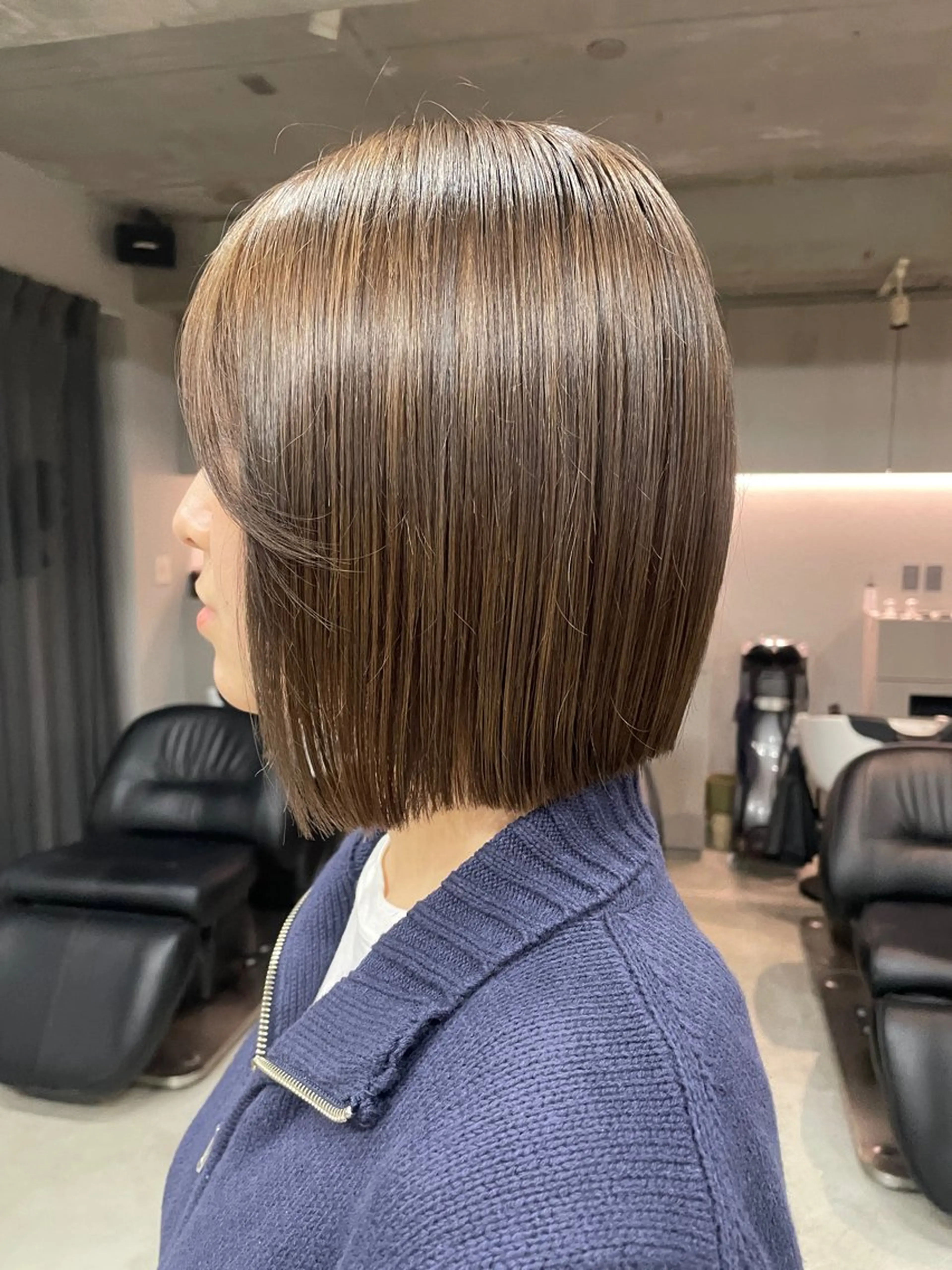 ミディアム カラー カット ヘアカラー トリートメント 表参道🌿赤み消し カラー/チナツのヘアスタイル